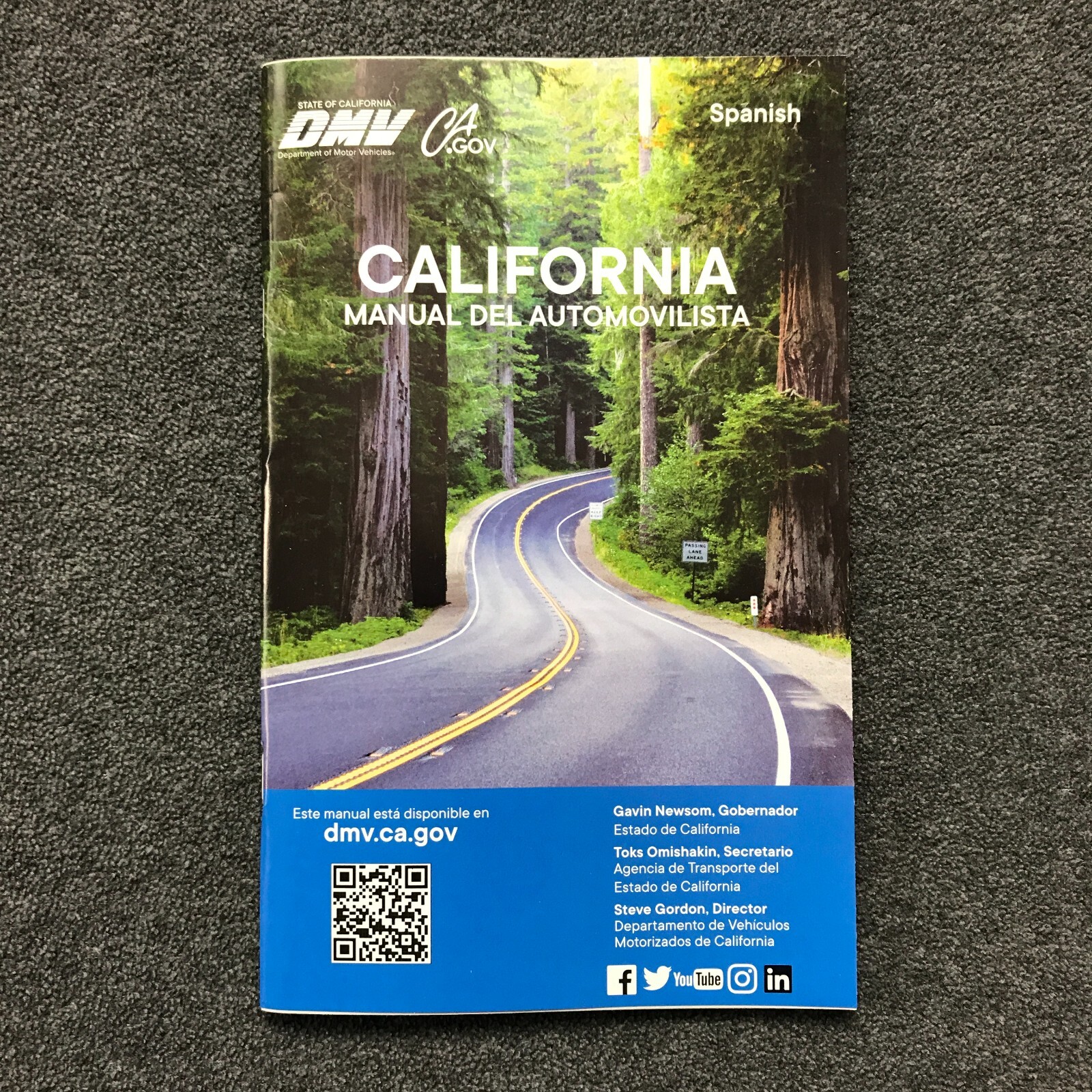 SPANISH Edition CALIFORNIA DMV DRIVER’S HANDBOOK, SPANISH LANGUAGE 50+ pages