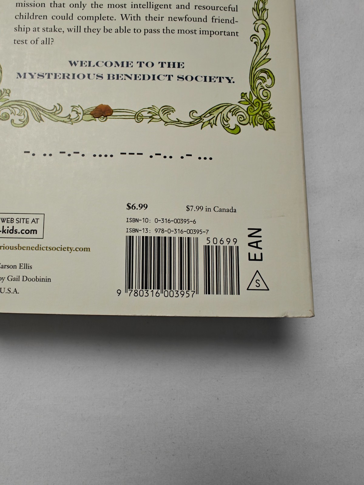 The Mysterious Benedict Society by Trenton Lee Stewart, Hardcover, Little Brown