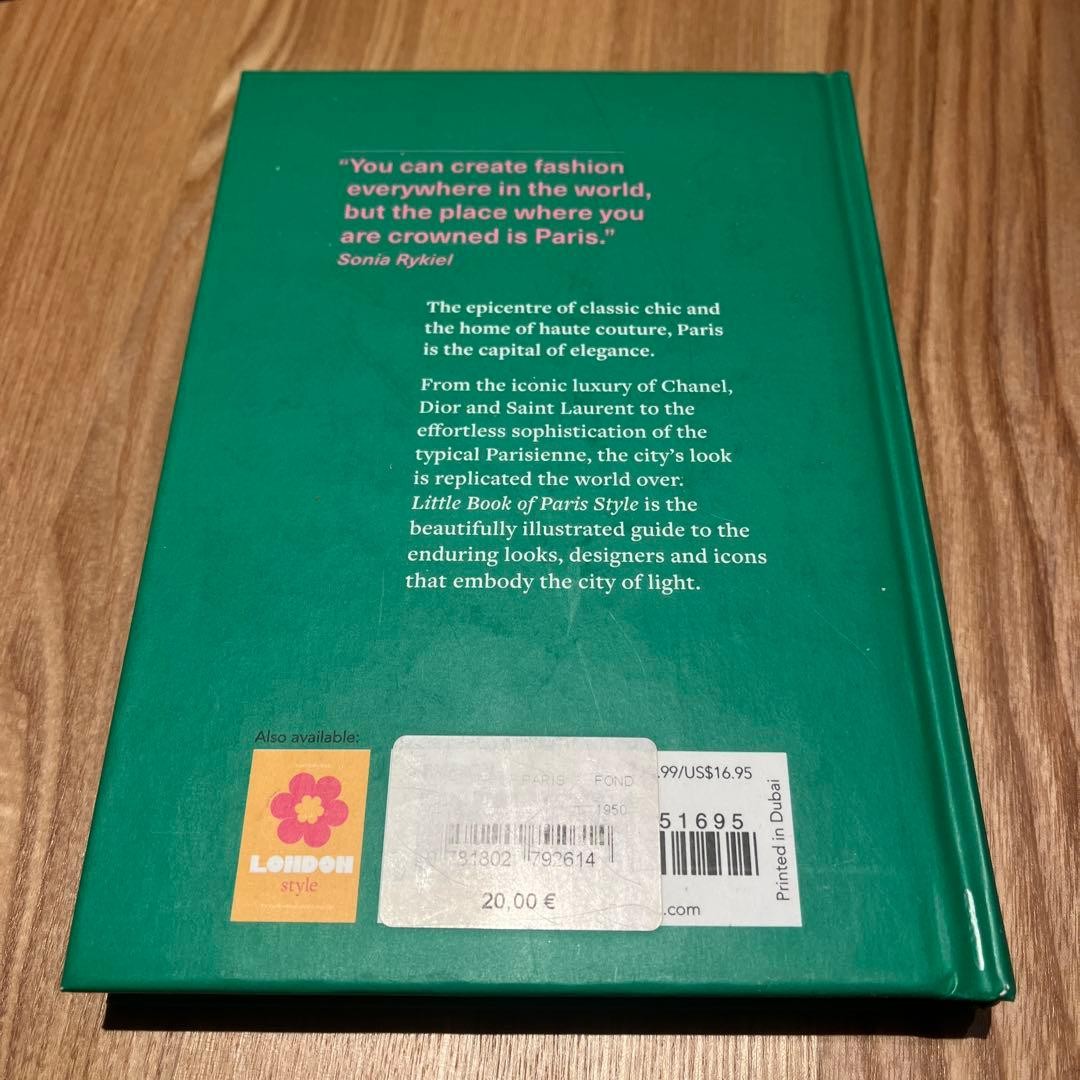 Little Book of PARIS Style Aloïs Guinut Hardcover Fashion Book Green 4.3in