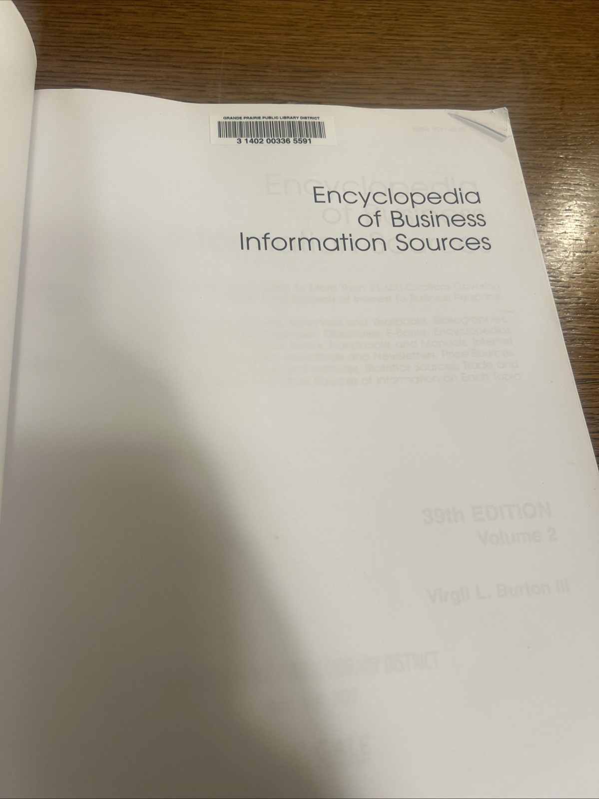 Encyclopedia of Business Information Sources 39th Ed. SET A-Z Paperback Book
