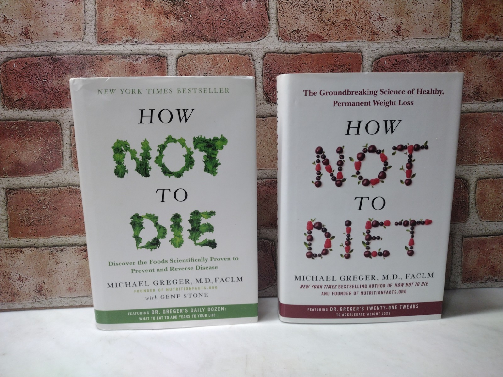 Lot of 2 Hardcovers By Michael Greger – How Not To Diet/How Not To Die