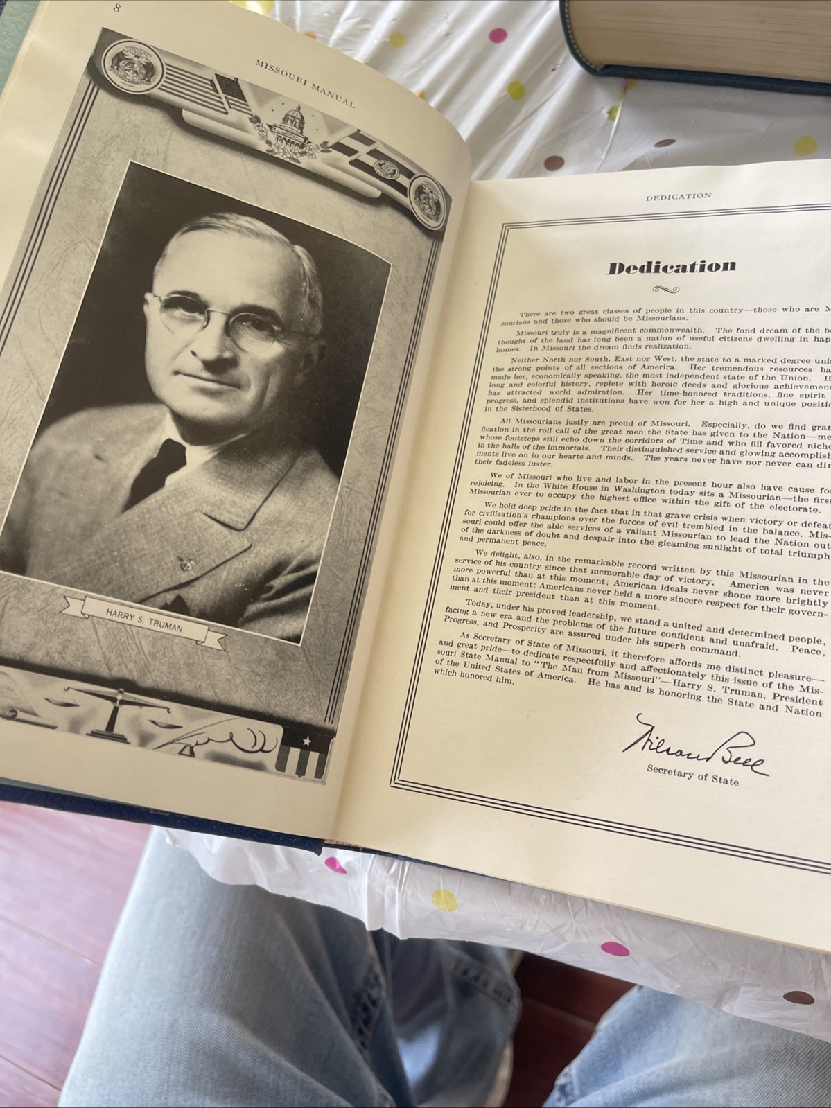 1941 – 1950 Official Manual State Missouri blue book Dwight H Brown 5 Book Lot