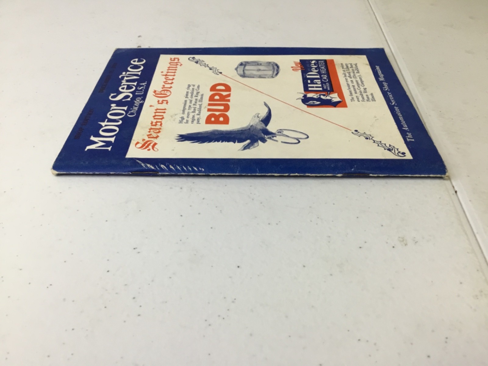Motor Service Chicago USA. December 1933, PB
