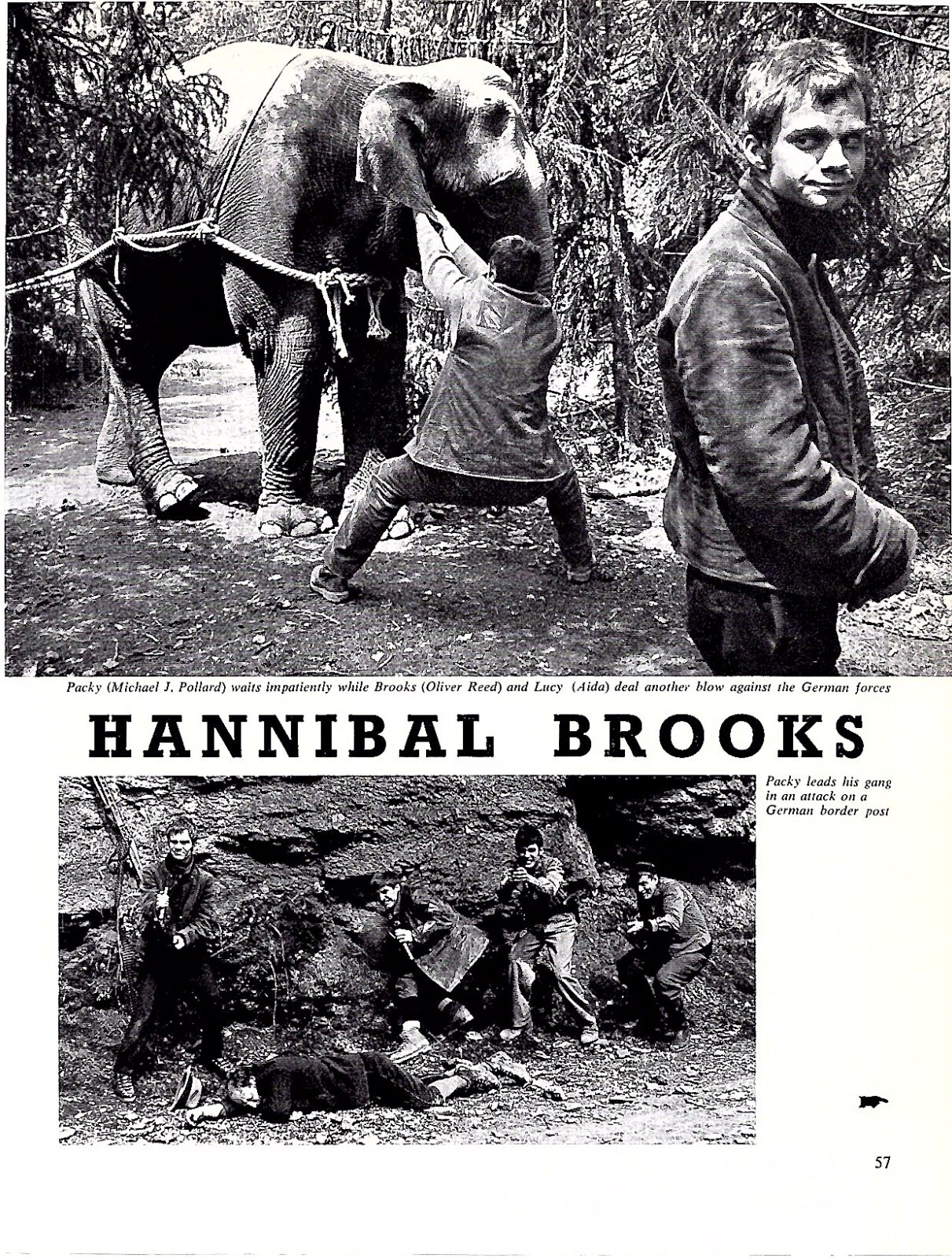(F&F53) FILM PREVIEW PICTURES, HANNIBAL BROOKS, MICHAEL J POLLARD & OLIVER REED