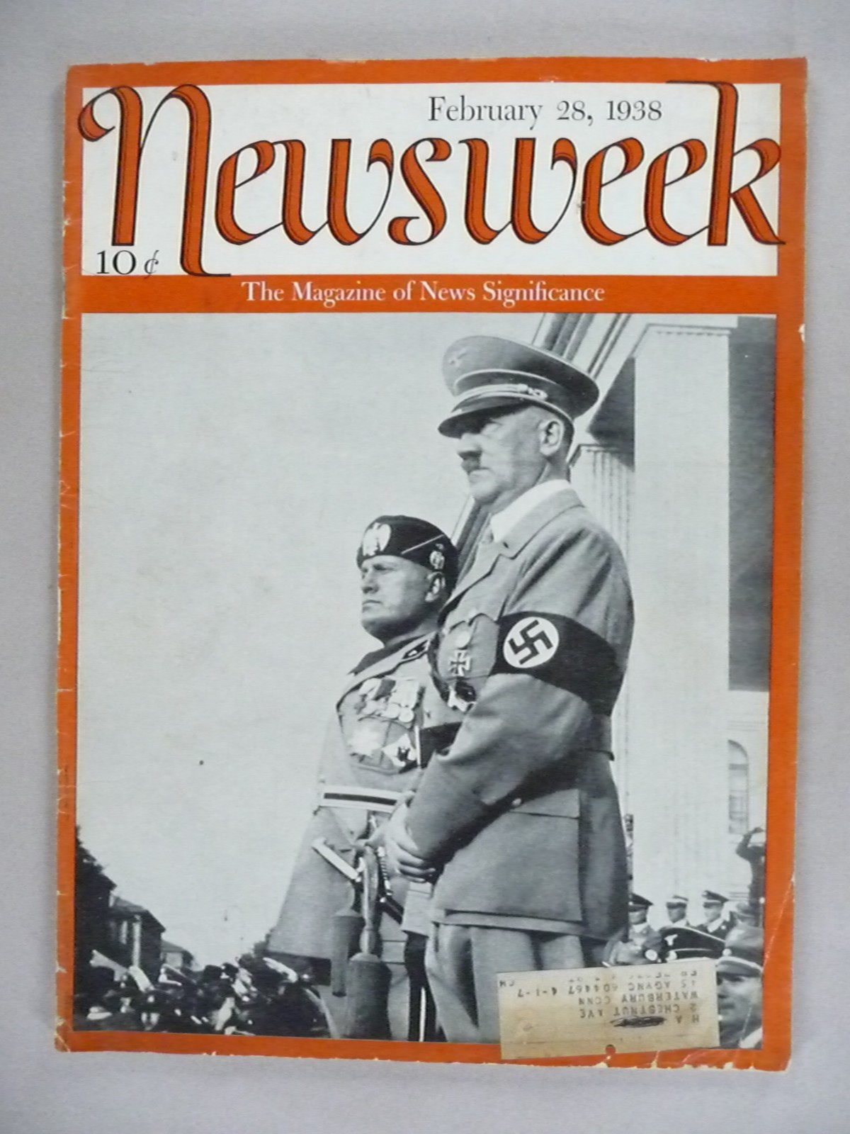 Newsweek Magazine – February 28, 1938 ~~ Adolf Hitler