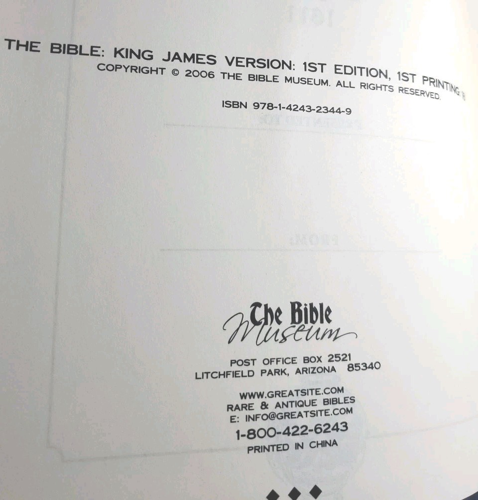 1611 King James Bible 1st Edition Facsimile AND Original Page Leaf 1600s 1st Chr