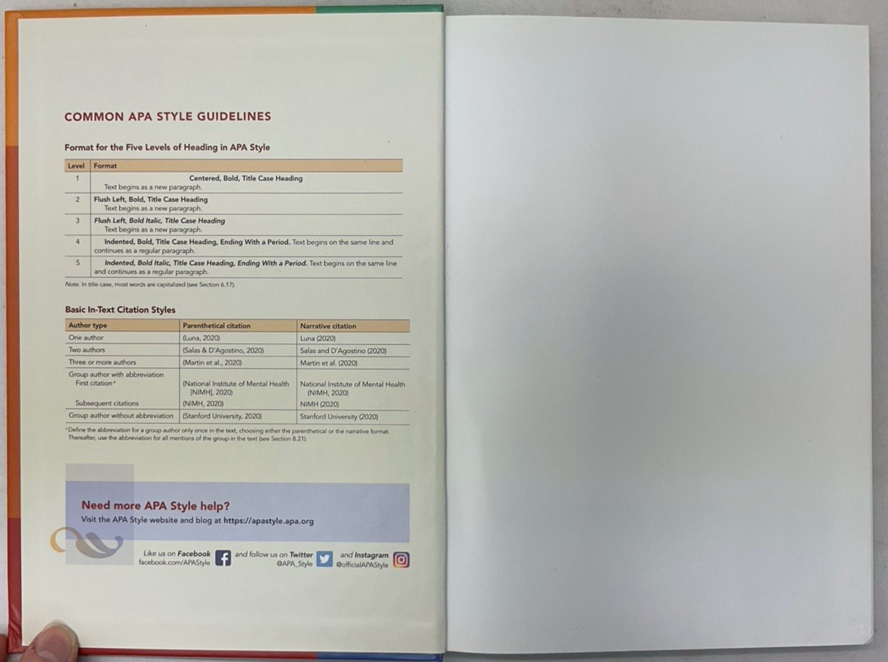 Publication Manual of the American Psychological Association | 7th Edition