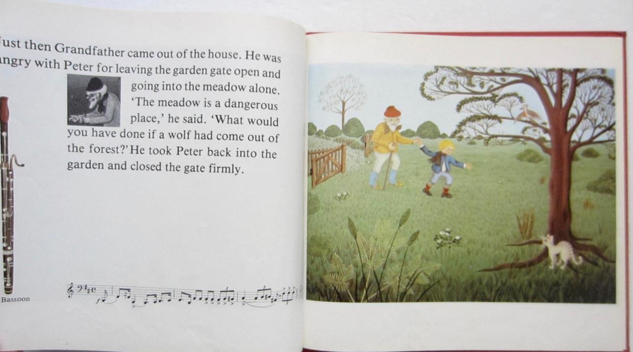 PETER AND THE WOLF ~ Sergei Prokofiev ~ Erna Voigt ~ Vintage Childrens Book DJ