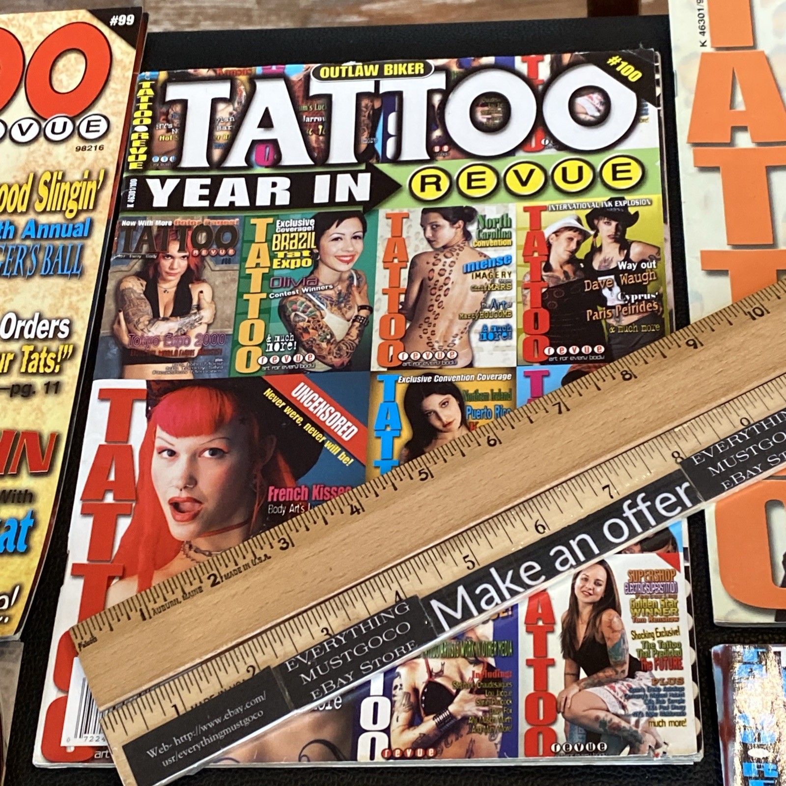 Lot of 17 Issue Vintage Tattoo Revue Magazine Late 1990s 2000s Ink Design Ideas