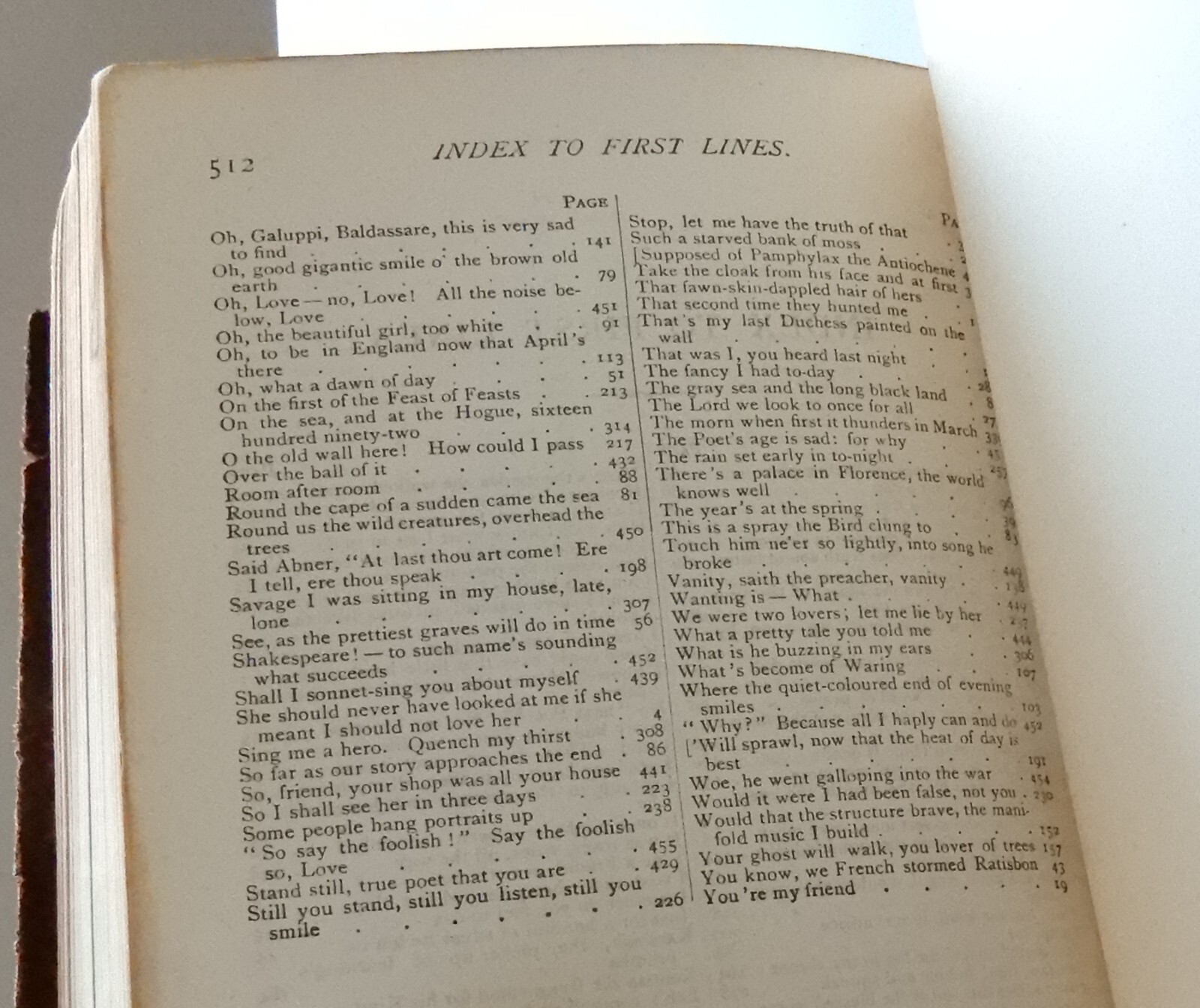 ROBERT BROWNING’S POEMS printed 1896, 512 pages – all pages are intact