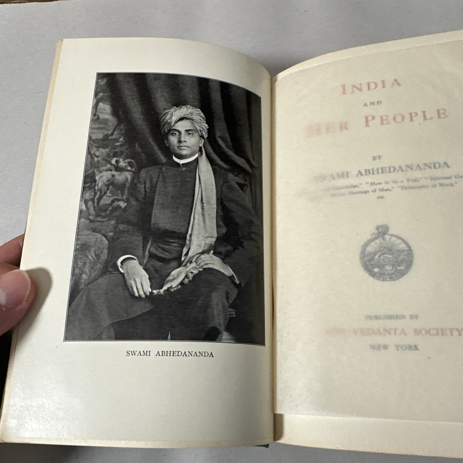 India and Her People By Swami Abhedananda First Edition 1906 Rare Book