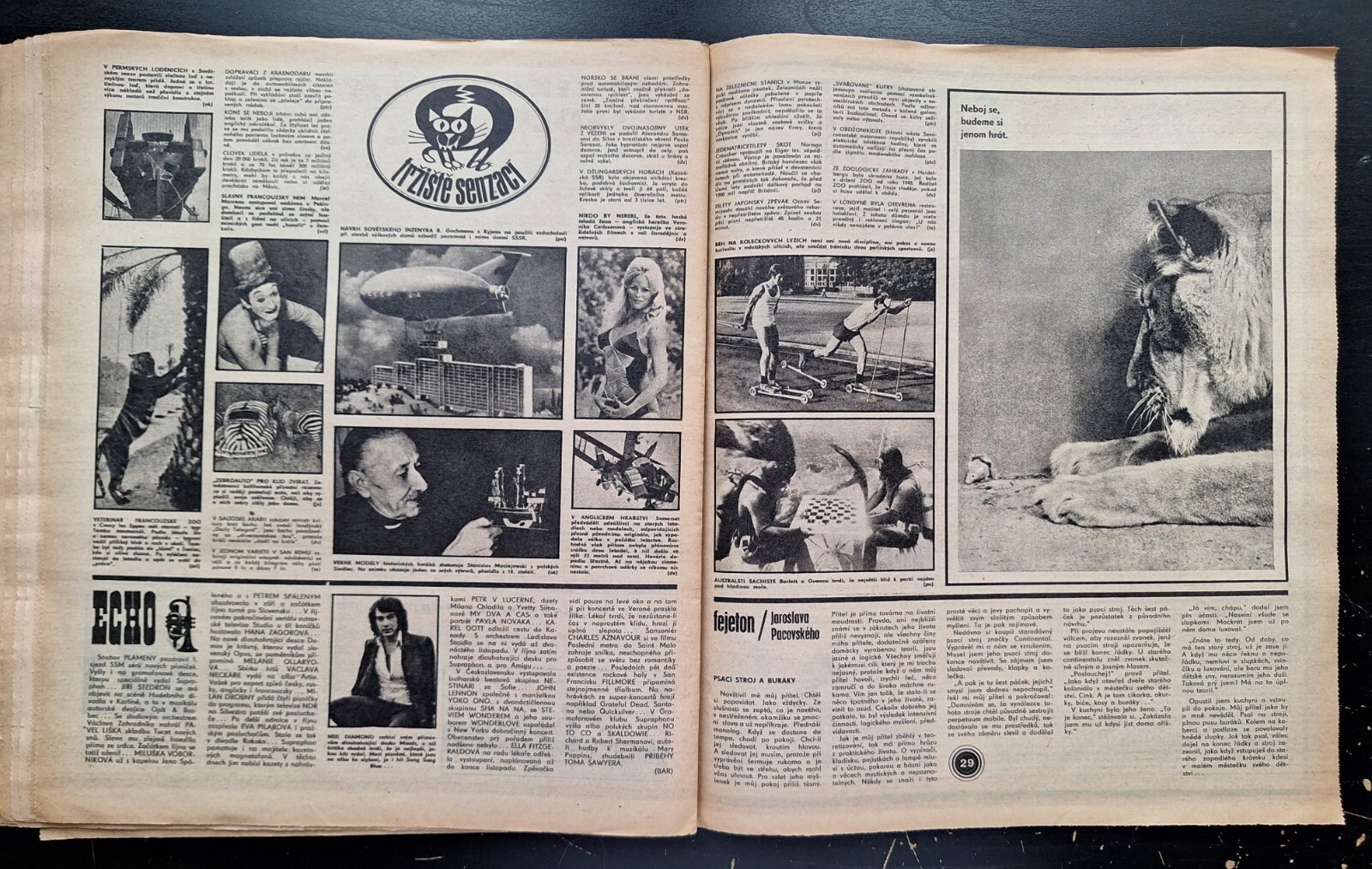 KAJA SAUDEK – COMIC LIPS TULLIAN No. 38, CZECH MAGAZINE MLADY SVET, No. 41/1972