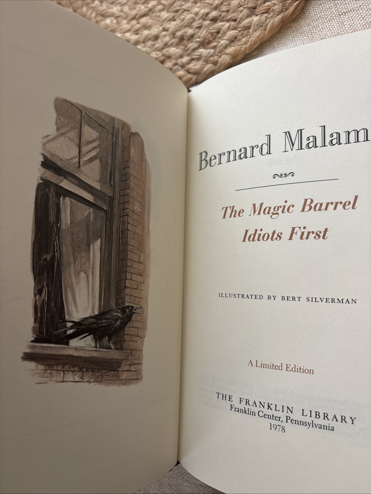 Bernard Malamud Magic Barrel Idiots First Franklin Library Limited Ed. 1978 NICE