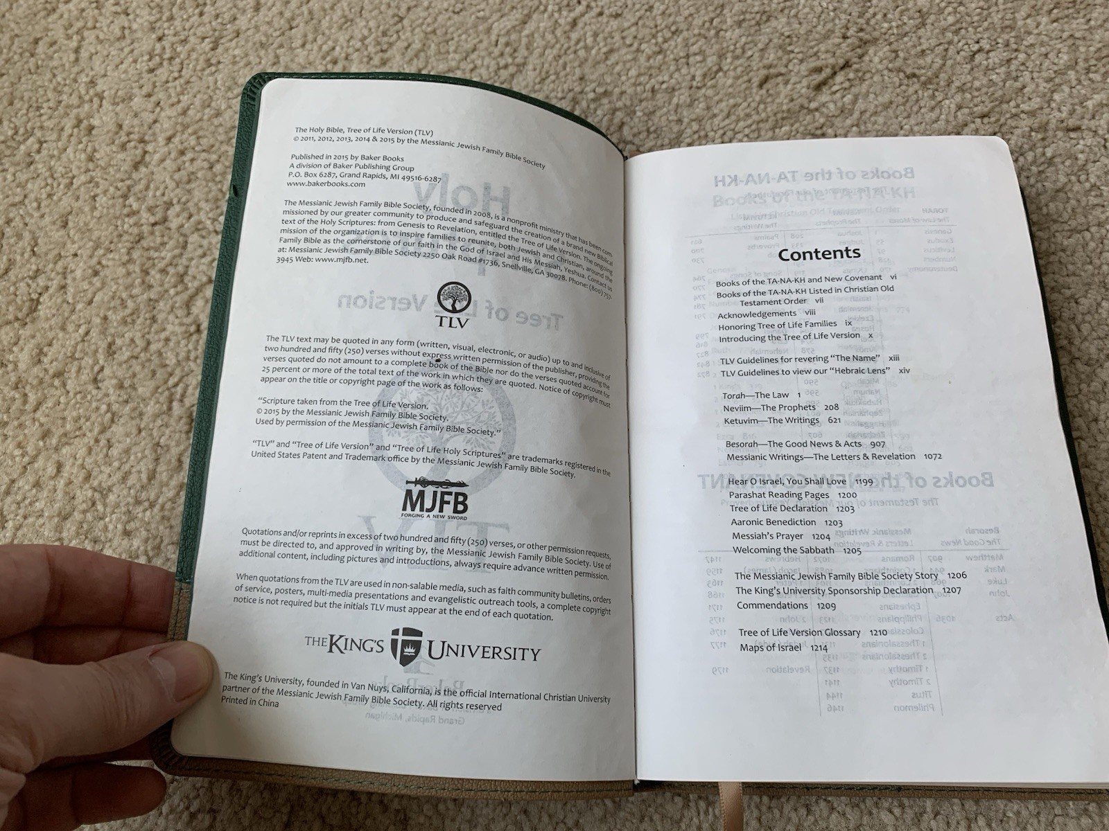 TLV Thinline Bible Holy Scripture – Green & Tan Duravella Imitation Leather