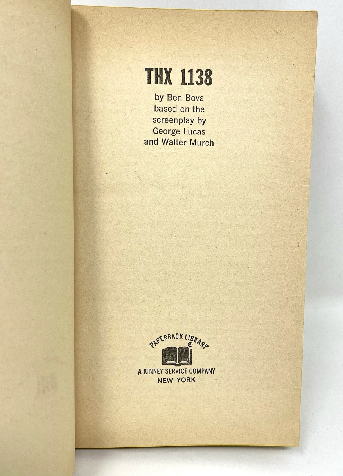 RARE Vintage 1971 THX 1138 Paperback Book – Ben Bova! 1st Printing! George Lucas