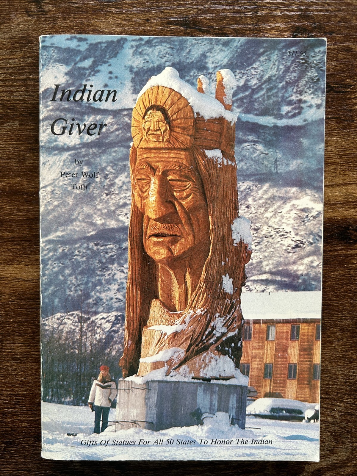 SIGNED Indian Giver (1984) Peter Wolf Toth Native American Statues Indigenous