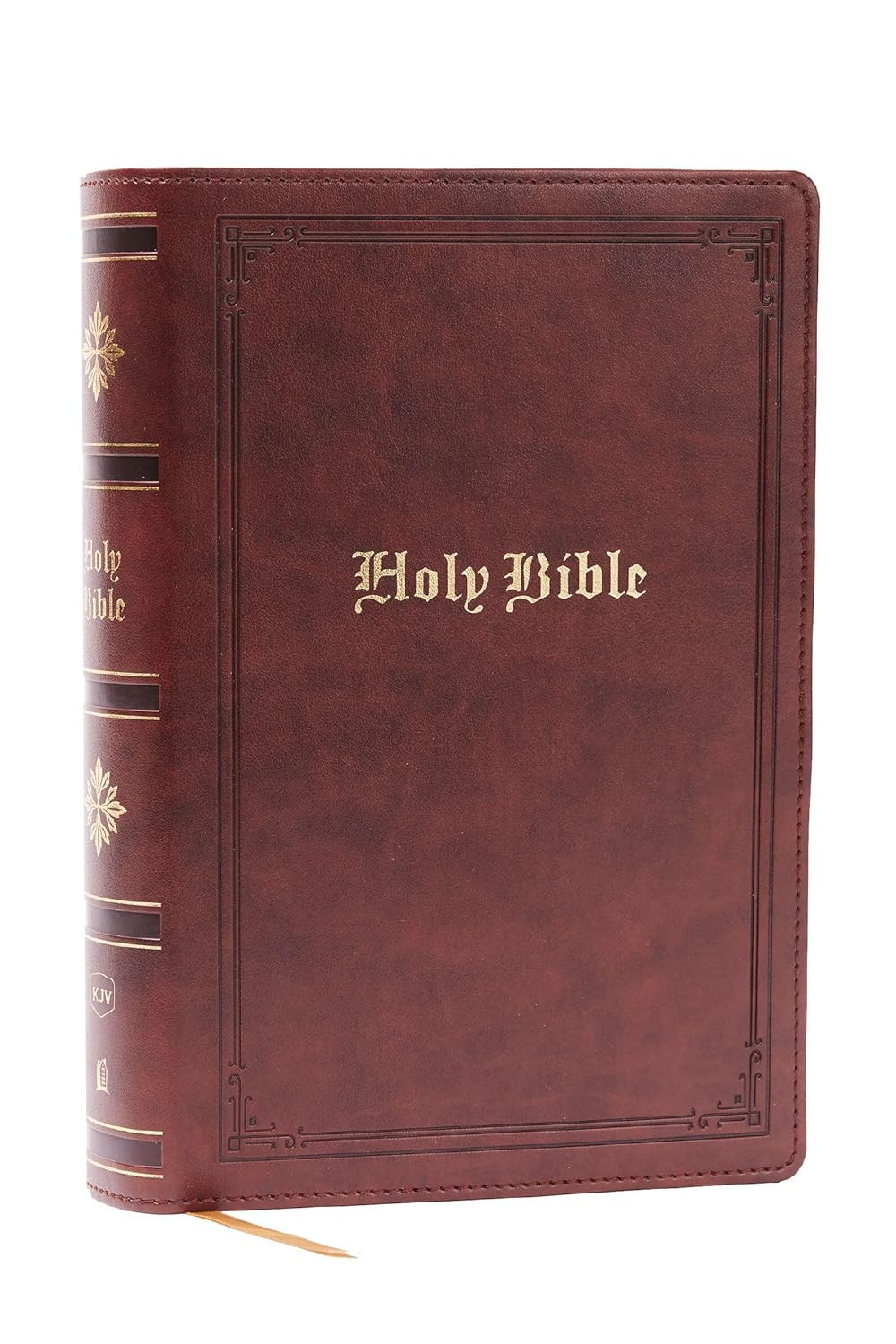 KJV Holy Bible: Personal Size Giant Print, Brown Leathersoft, Red Letter, Comfo