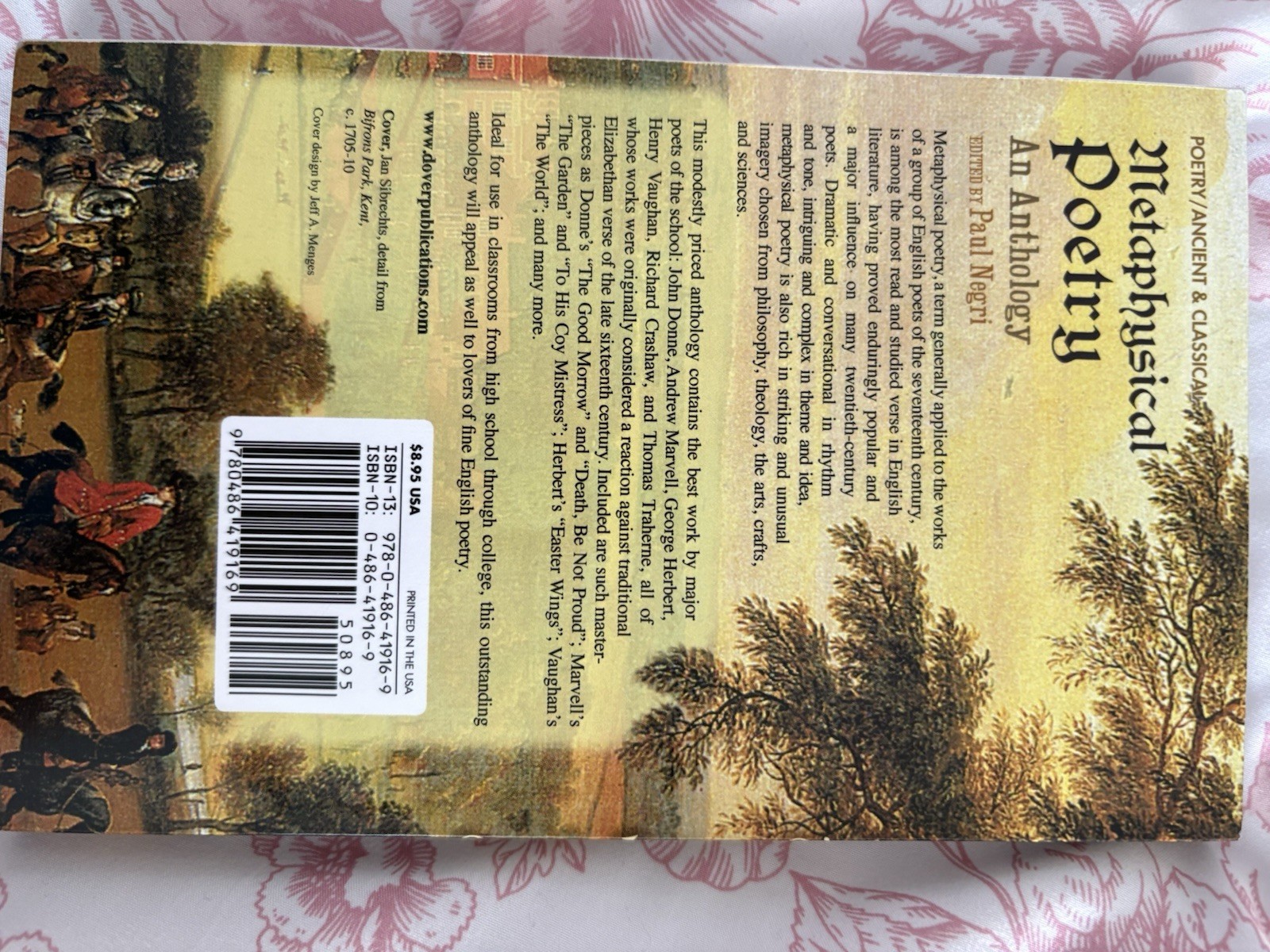 Paul Negri Metaphysical Poetry: An Anthology 2002 Trade PB Unabridged