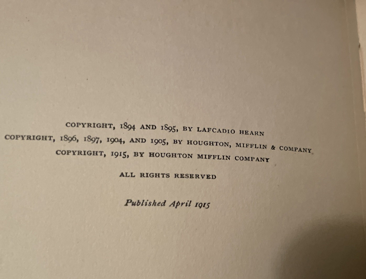 Japanese Lyrics – Translated by Lafcadio Hearn – 1915 edition – See Photos