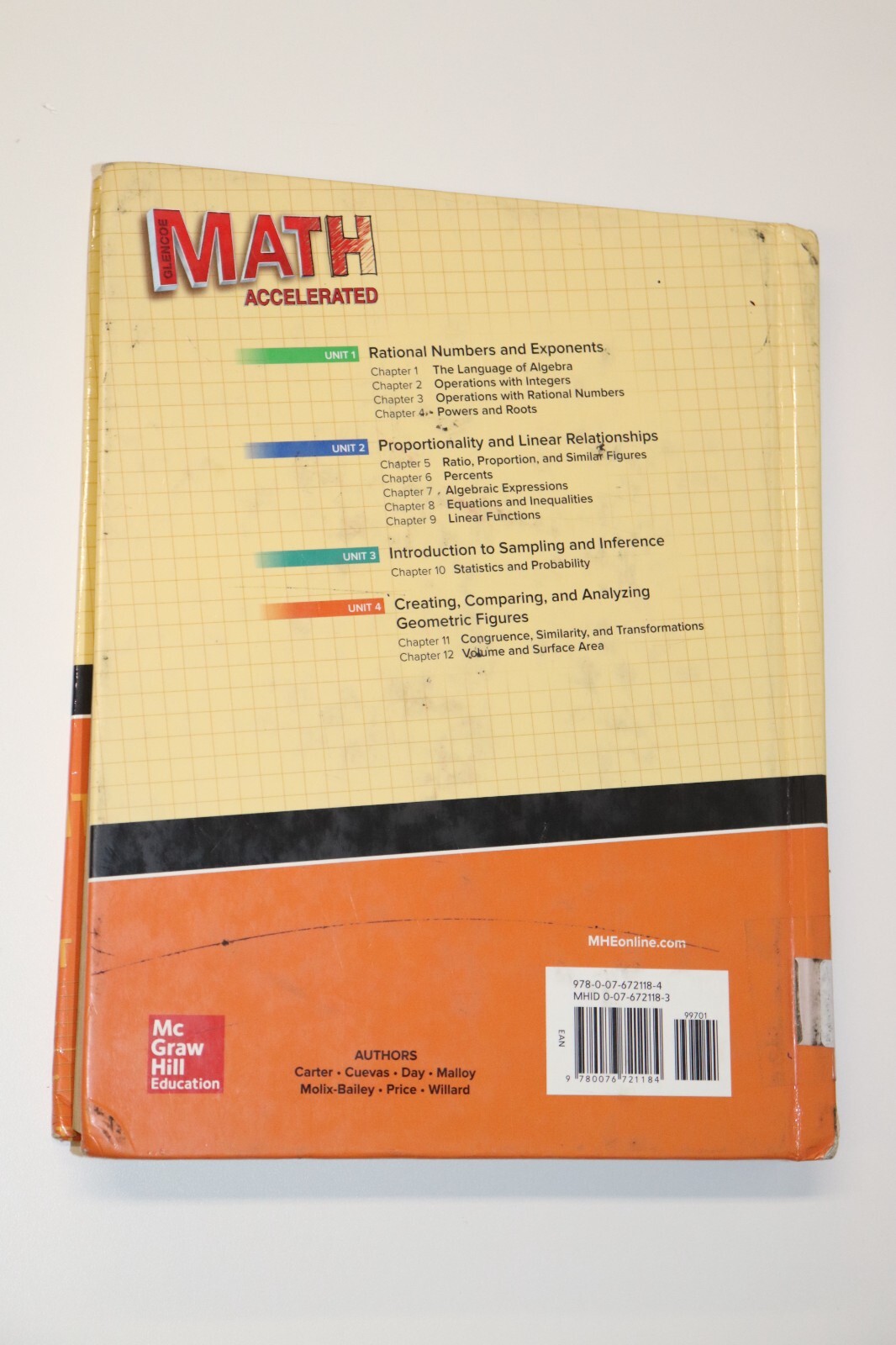 Glencoe Math Accelerated 2017 Student – Hardcover, by McGraw Hill