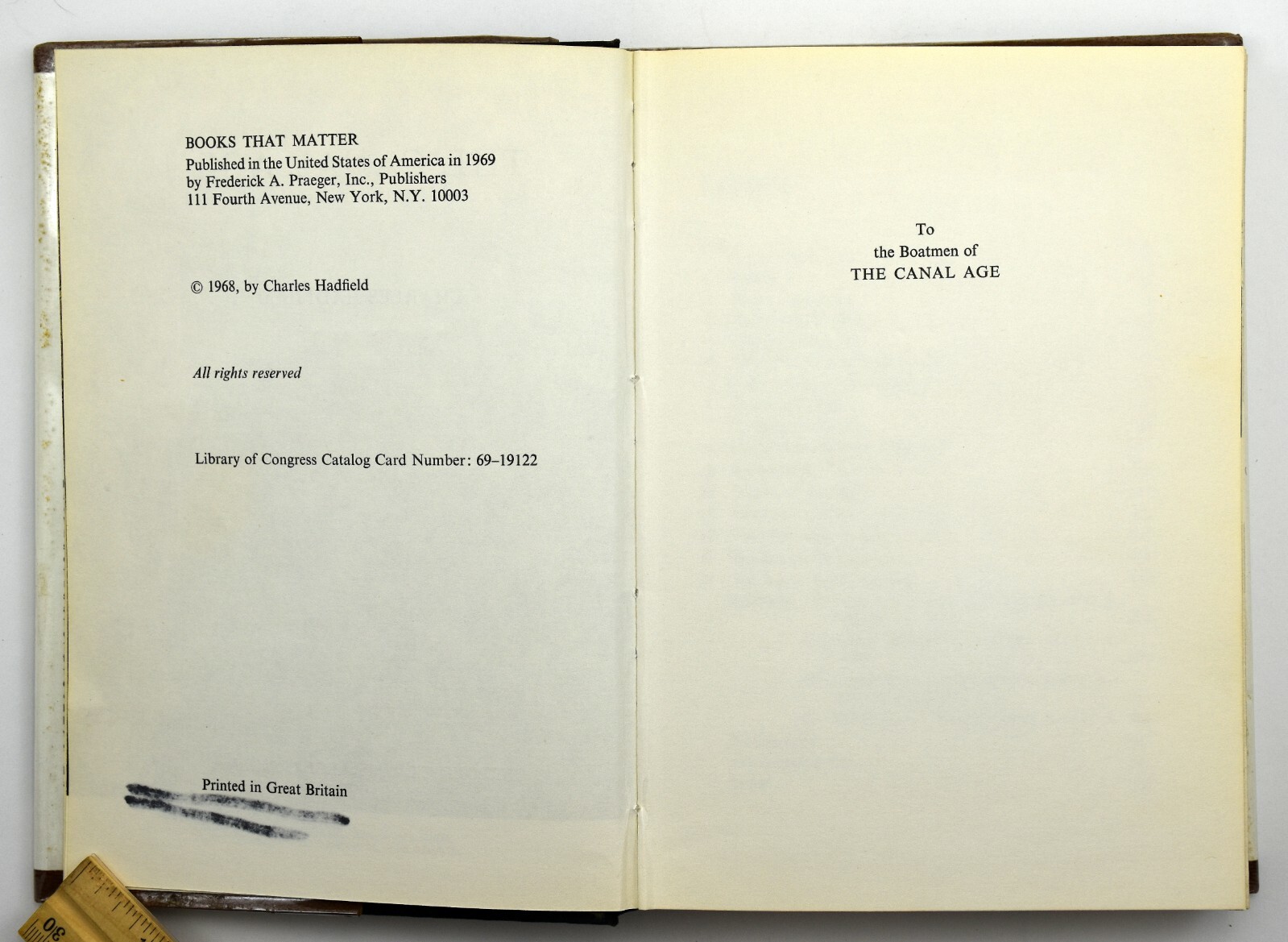 The Canal Age by Charles Hadfield – HC/DJ 1969 Ex-Library Hepburn Library