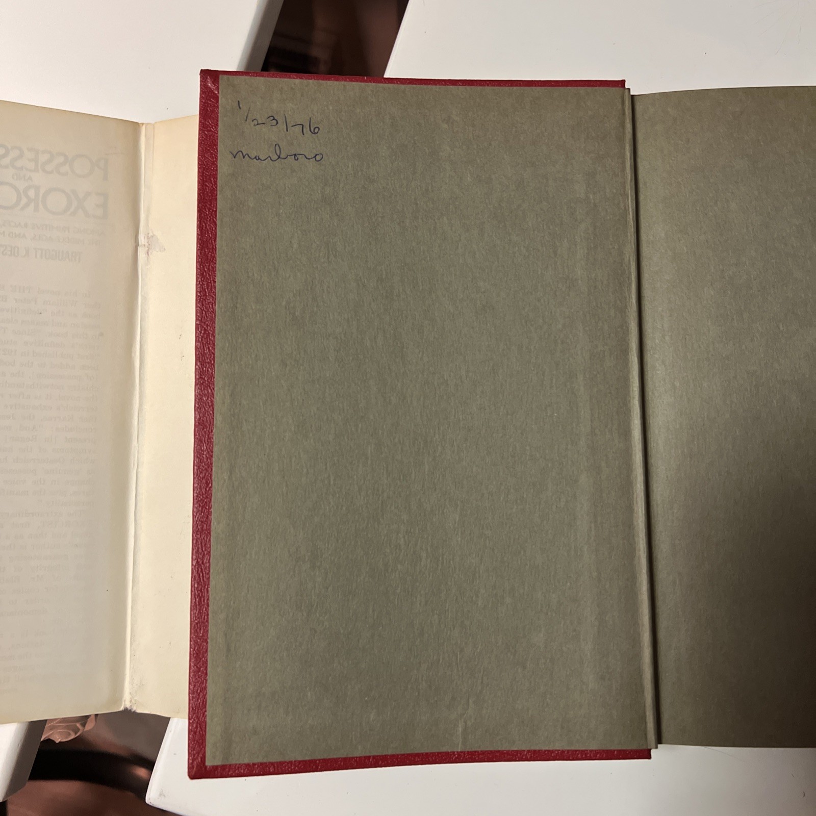 POSSESSION AND EXORCISM – Traugott K Oesterreich ( HC/DJ 1974) First Edition