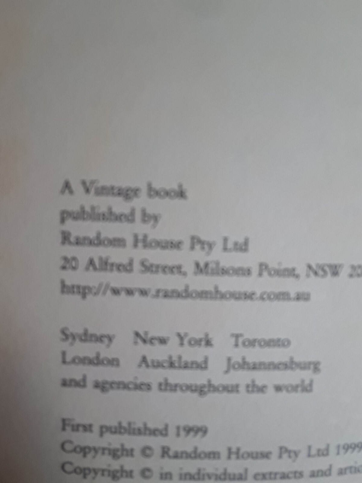 The Vintage Quarterly Number two / Winter 1999 Paperback Book