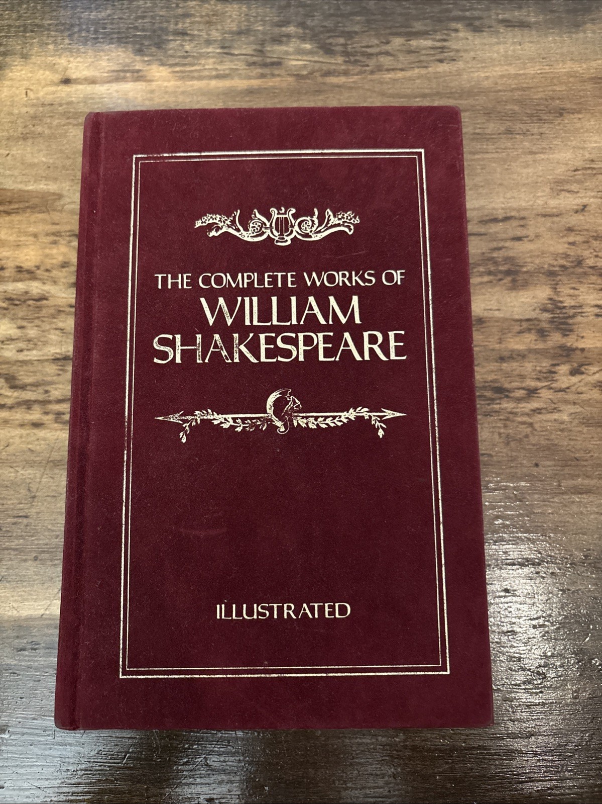 The Complete Works of William Shakespeare Velvet Suede Cover Gold Gilt Edges