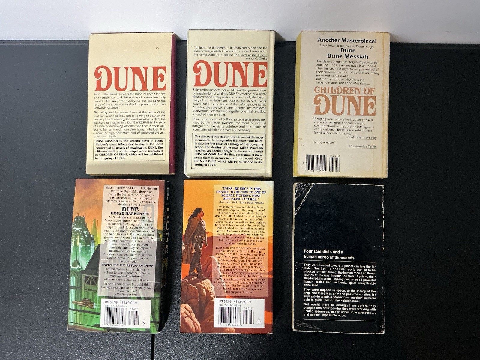Vintage Lot of 6 Frank Herbert Dune, Destination: Void Sci-Fi Novels