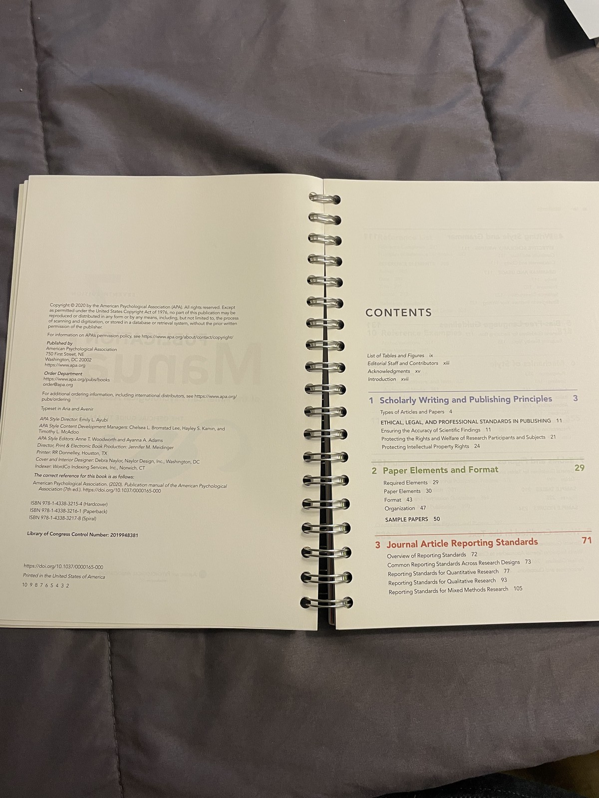 APA Publication Manual 7th Edition Spiral Bound Official Guide to APA Style