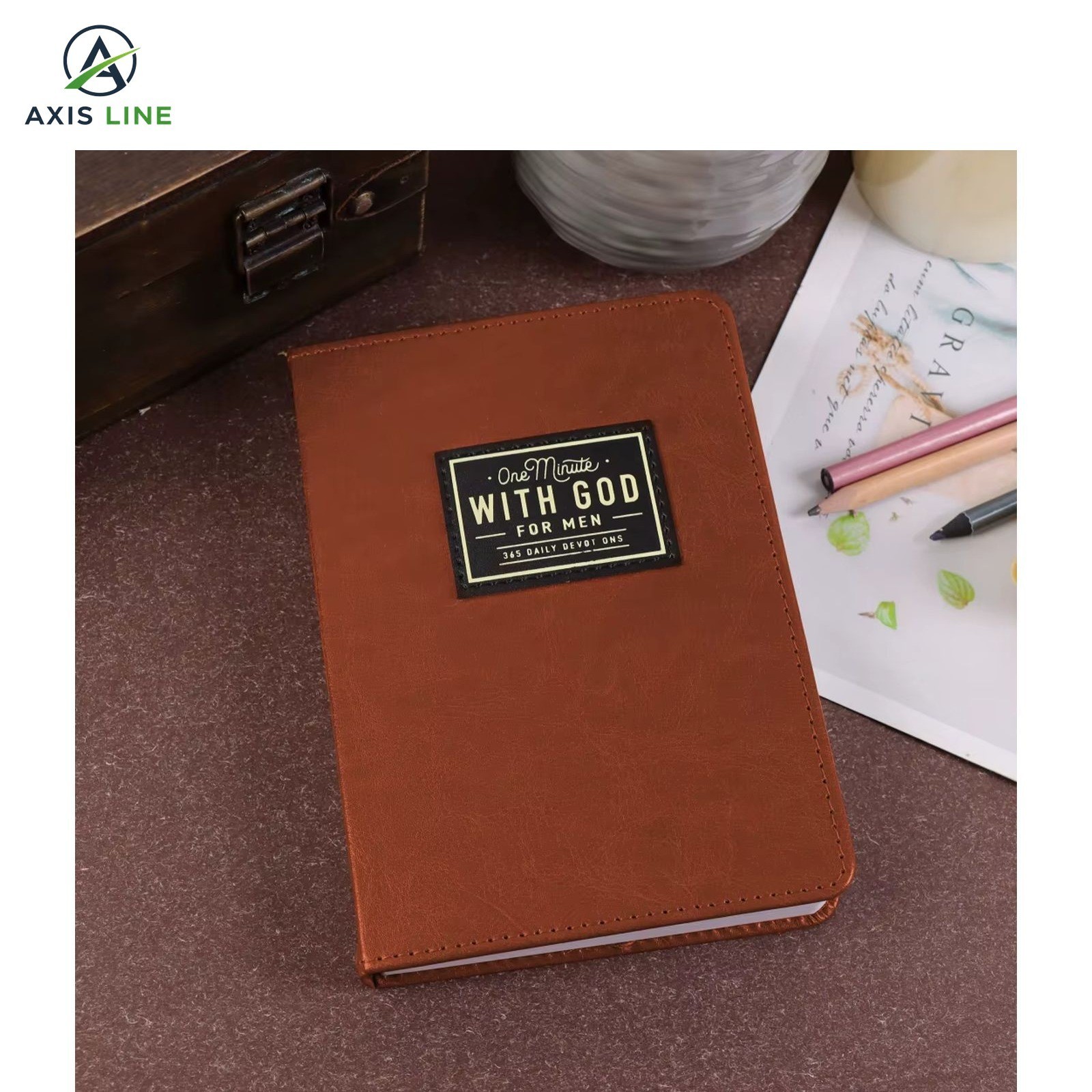 One Minute with God for Men 365 Devotions NEW Faux Leather Devotional Book