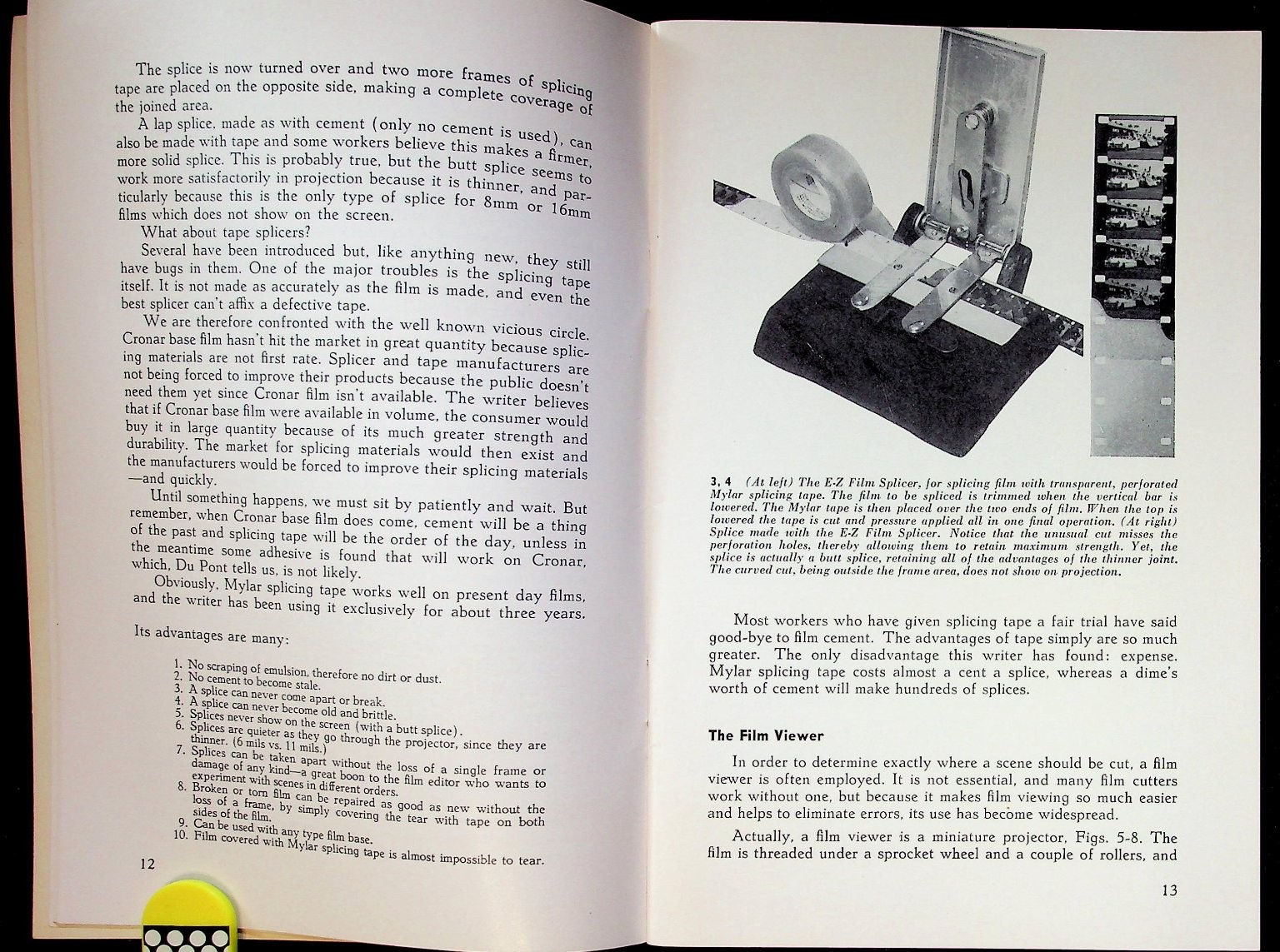Editing Your Color Movies George W. Cushman 1959 First Edition Filmmaking 8mm