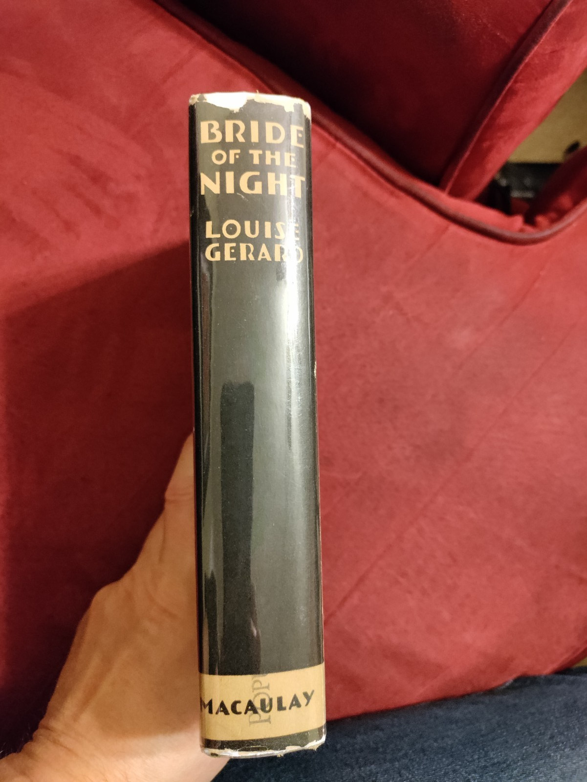 Bride of the Night by Louise Gerard 1930 HCDJ First Edition 2nd Printing