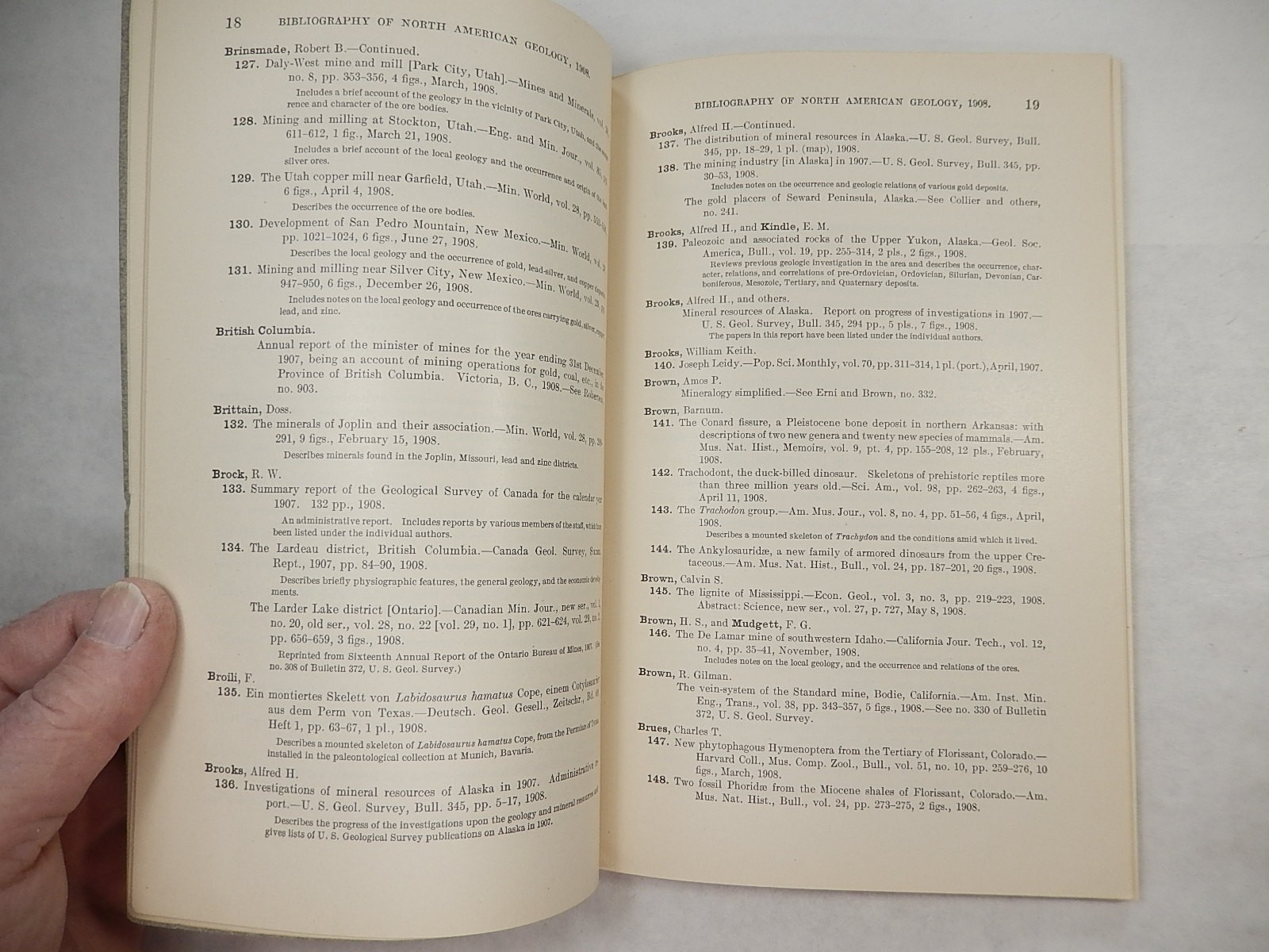 USGS Bulletin 409, Bibliography of North American Geology for 1908 & Index, 1909