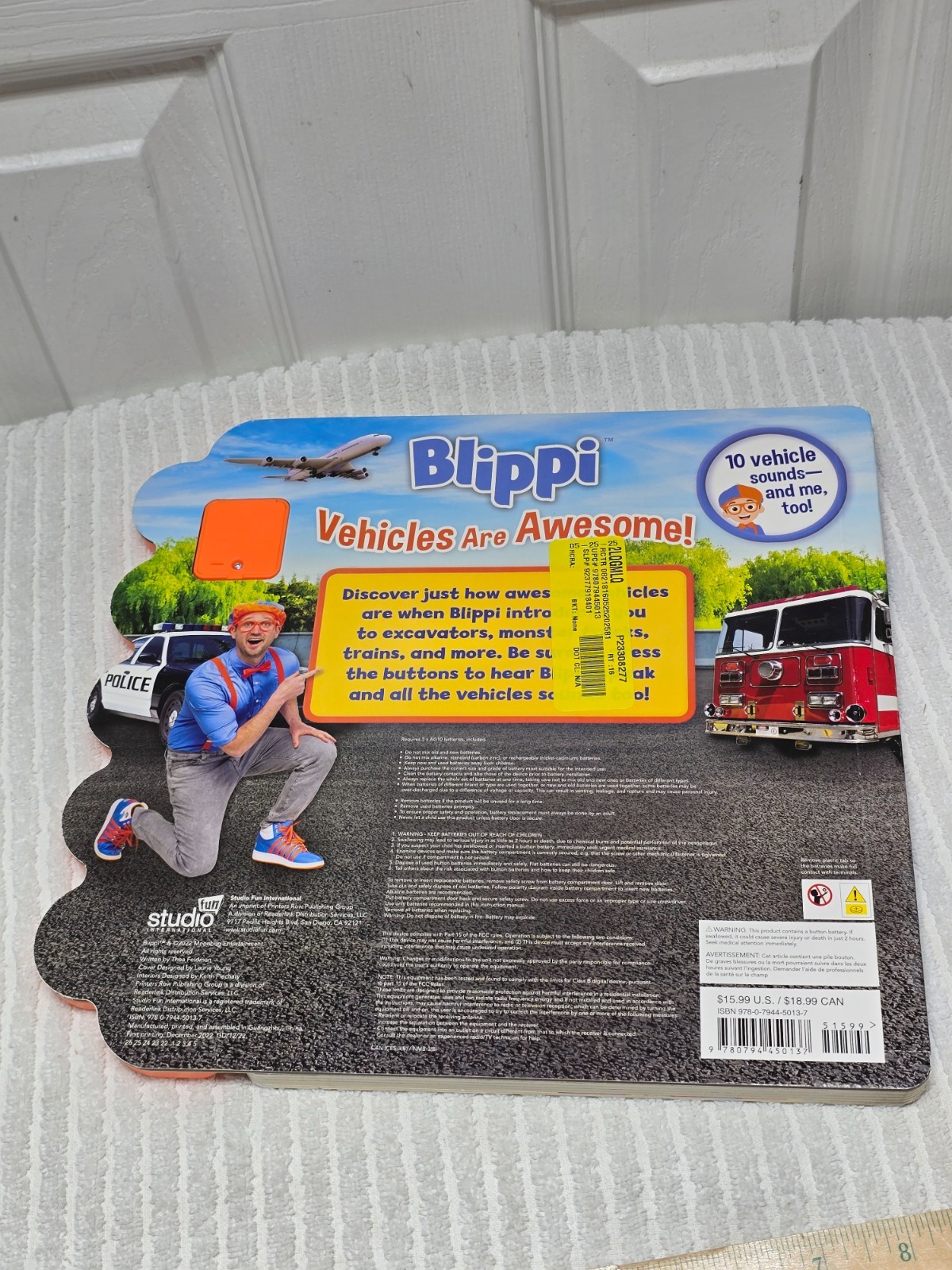 Blippi: Vehicles Are Awesome! by Thea Feldman 2023 Children’s Board Books