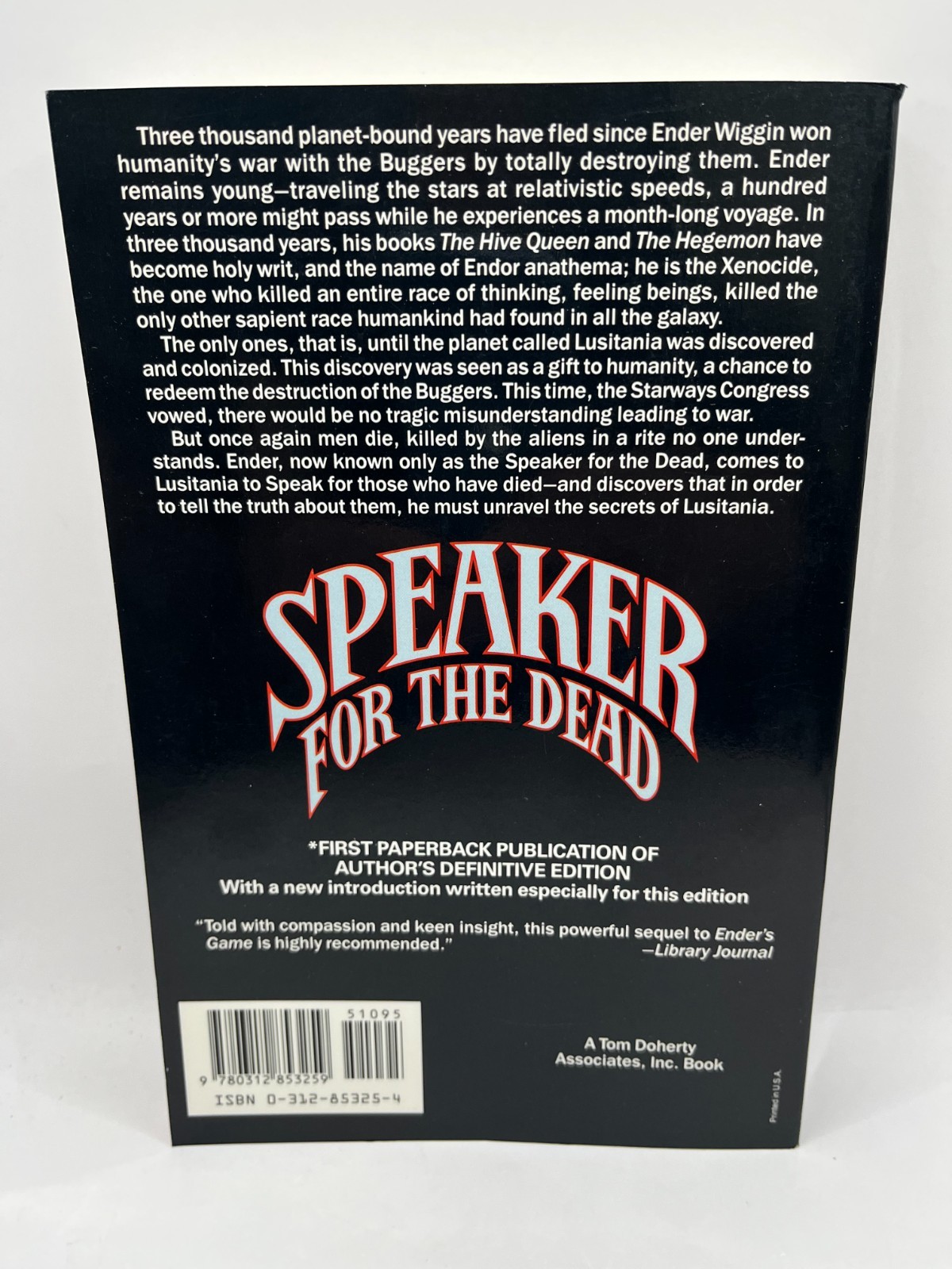 Orson Scott Card – Speaker for the Dead ~ SIGNED ~ 1992 ~ Author’s Definitive Ed
