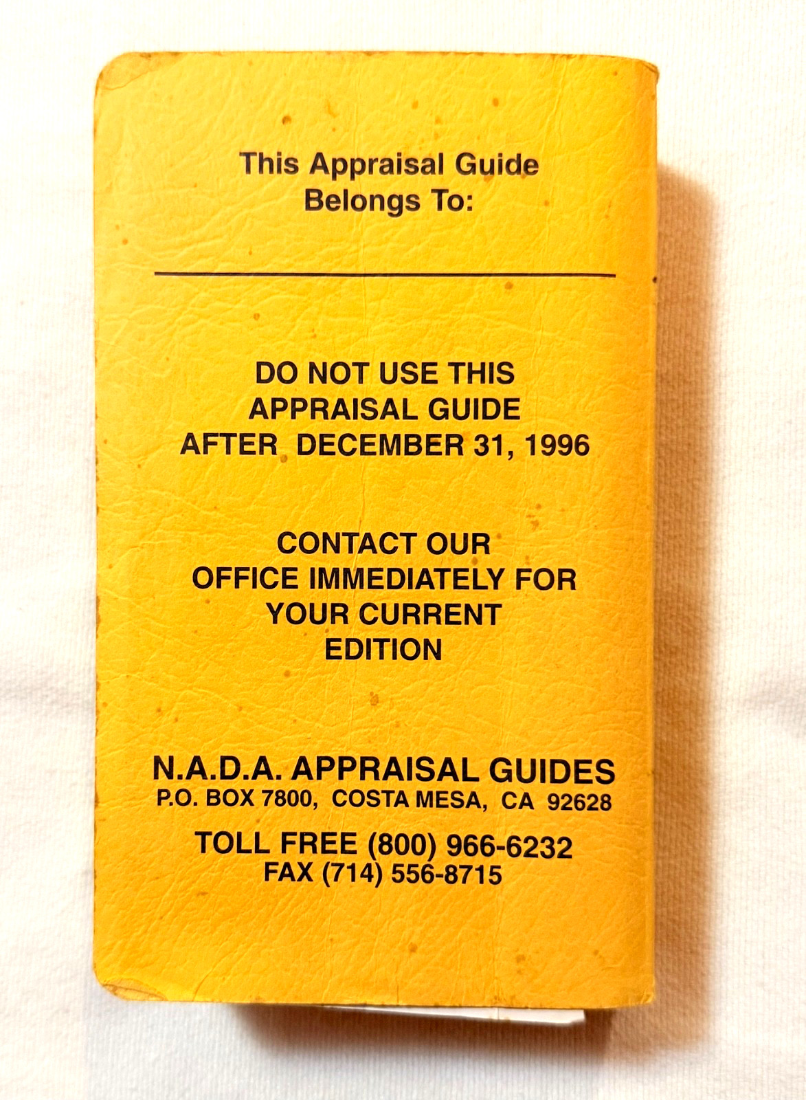 N.A.D.A. Manufactured Housing Appraisal Guide Sept through Dec 1996 Vintage RARE