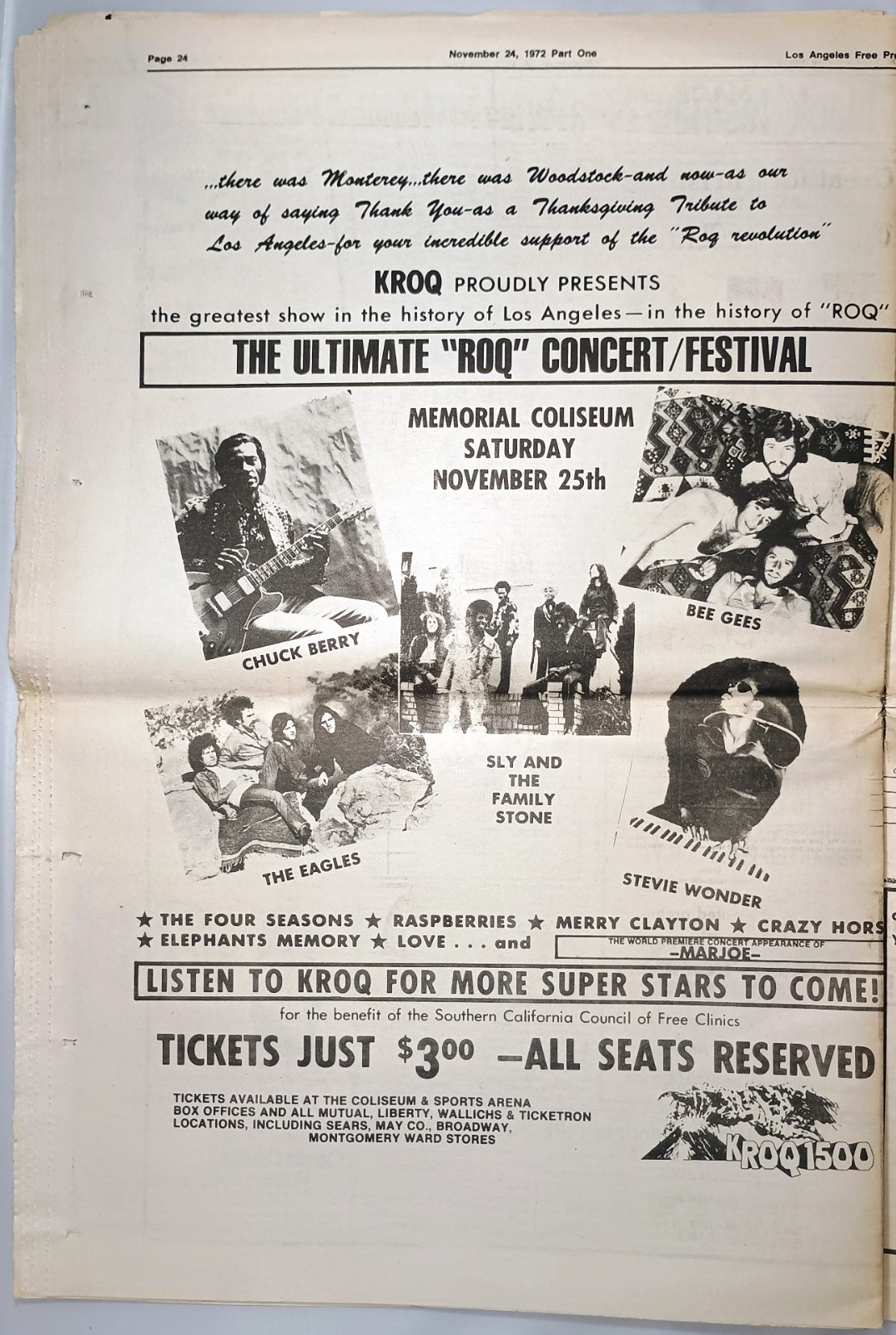 1972 newspaper LOS ANGELES FREE PRESS Bill Walton ANGELA DAVIS Harlan Ellison