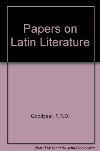 GOODYEAR: PAPERS ON LATIN LITERATURE By F.r.d. Goodyear & K M Coleman EXCELLENT
