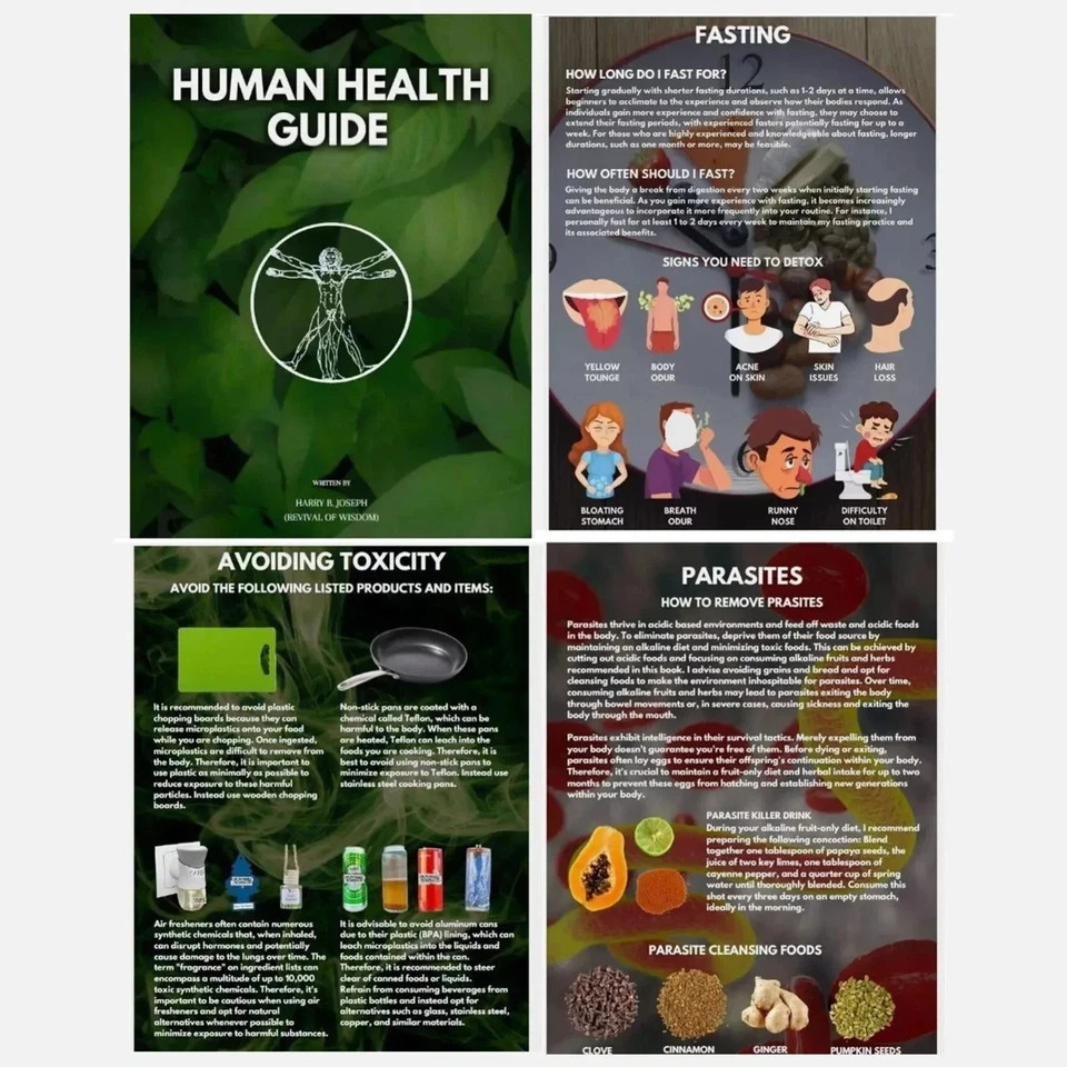 Human Health Guide by Harry B Joseph | Self Help, Wellness, Natural Healing Book