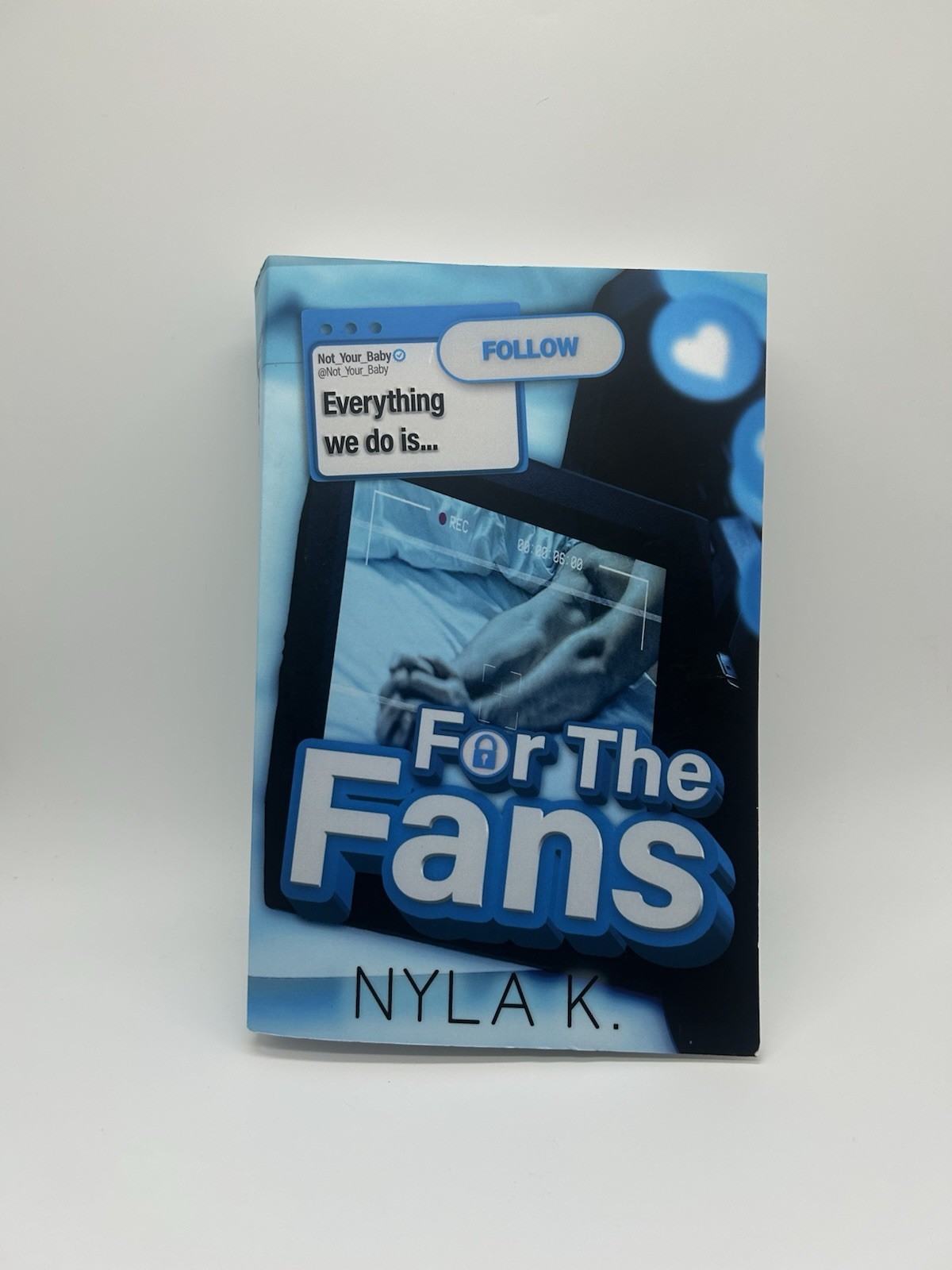 “For the Fans” by Nyla K. Paperback Romance Novel 9789898691894 Blue MM Romance