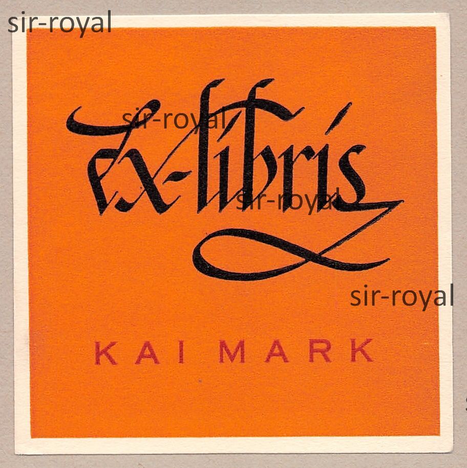 KAI MARK – Exlibris für Kai Mark – Dänemark ~7x7cm