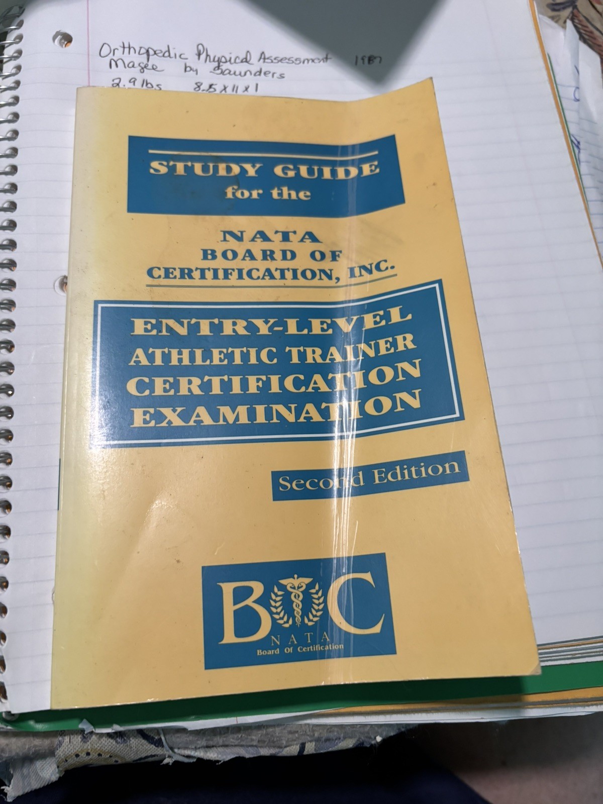 Study Guide NATA Board Cert Entry Level Athletics Trainer 2002 Klein 3rd 2nd