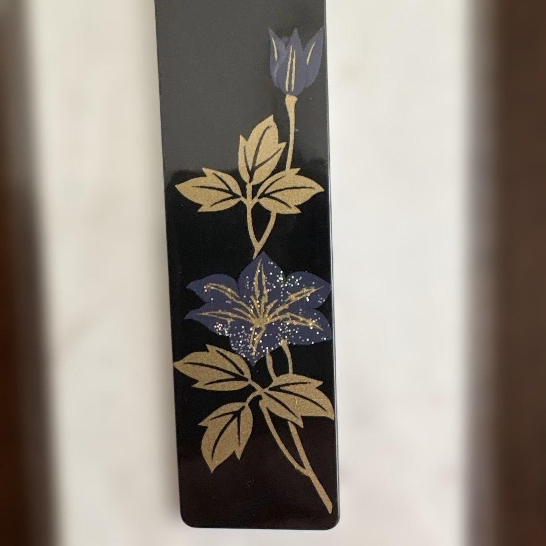 Japanese Style Clematis Book Bookmark 3.9×0.9in Traditional Floral Design