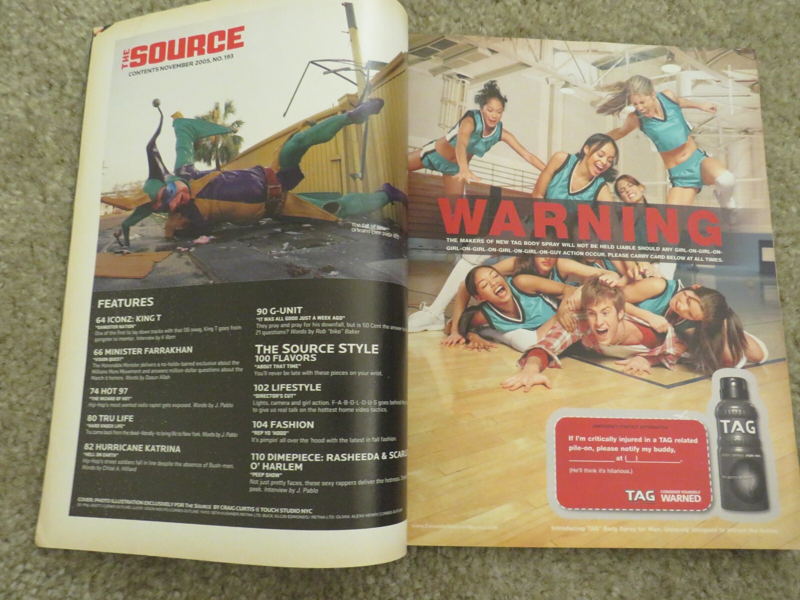 The Source magazine Rap 50 Cent G Unit King T Hot 97 Tru Life Farrakhan Spins