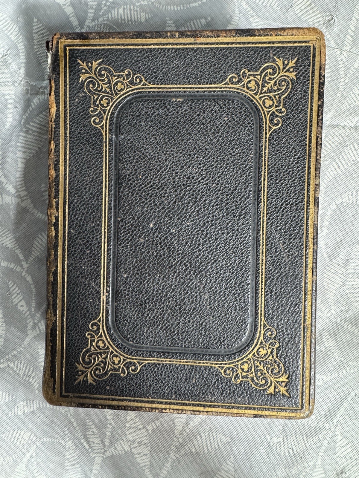 Antique Holy Bible 1868 American Bible Society Pocket Size Leather Guilt Edges