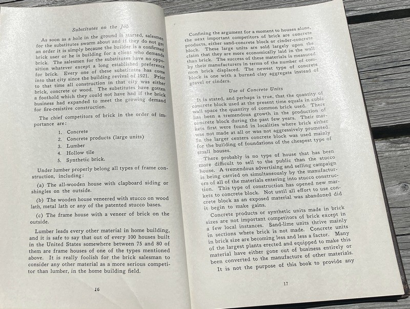 THE BRICK SALESMAN Ralph Stoddard 1928 hc 102 pages; Technical Information, etc