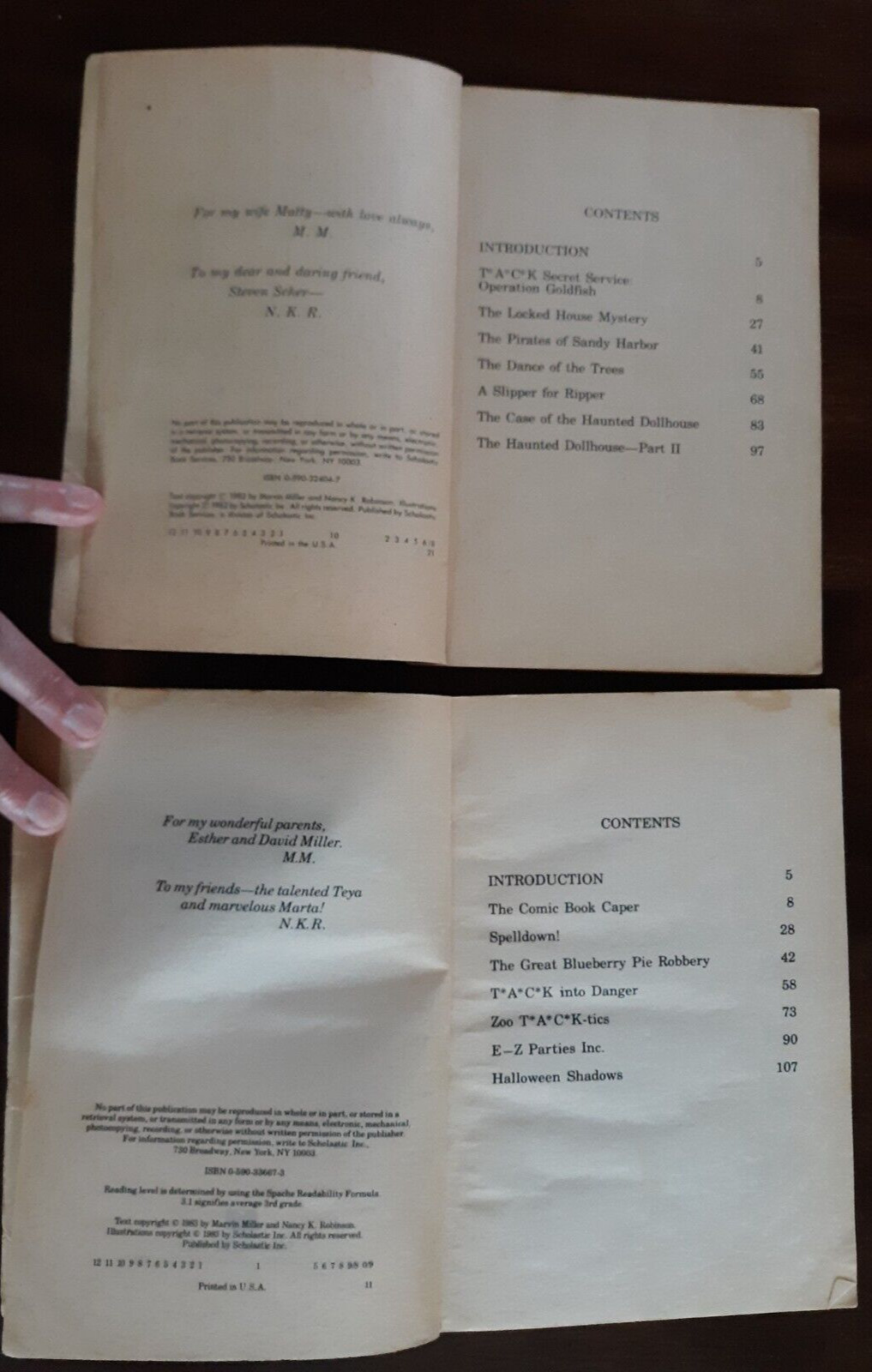 2 Books–T*A*C*K SECRET SERVICE/T*A*C*K INTO DANGER by Miller and Robinson.