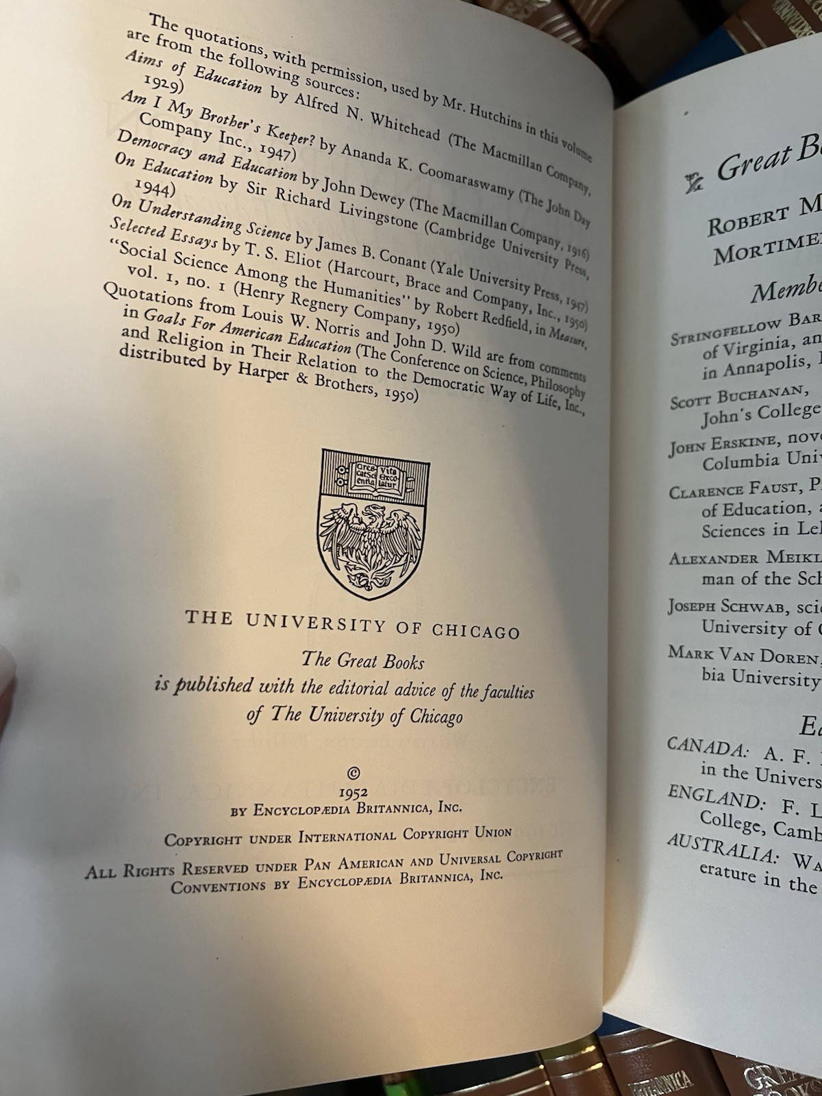 Britannica Great Books of the Western World 1952 -PICK YOUR OWN TITLE