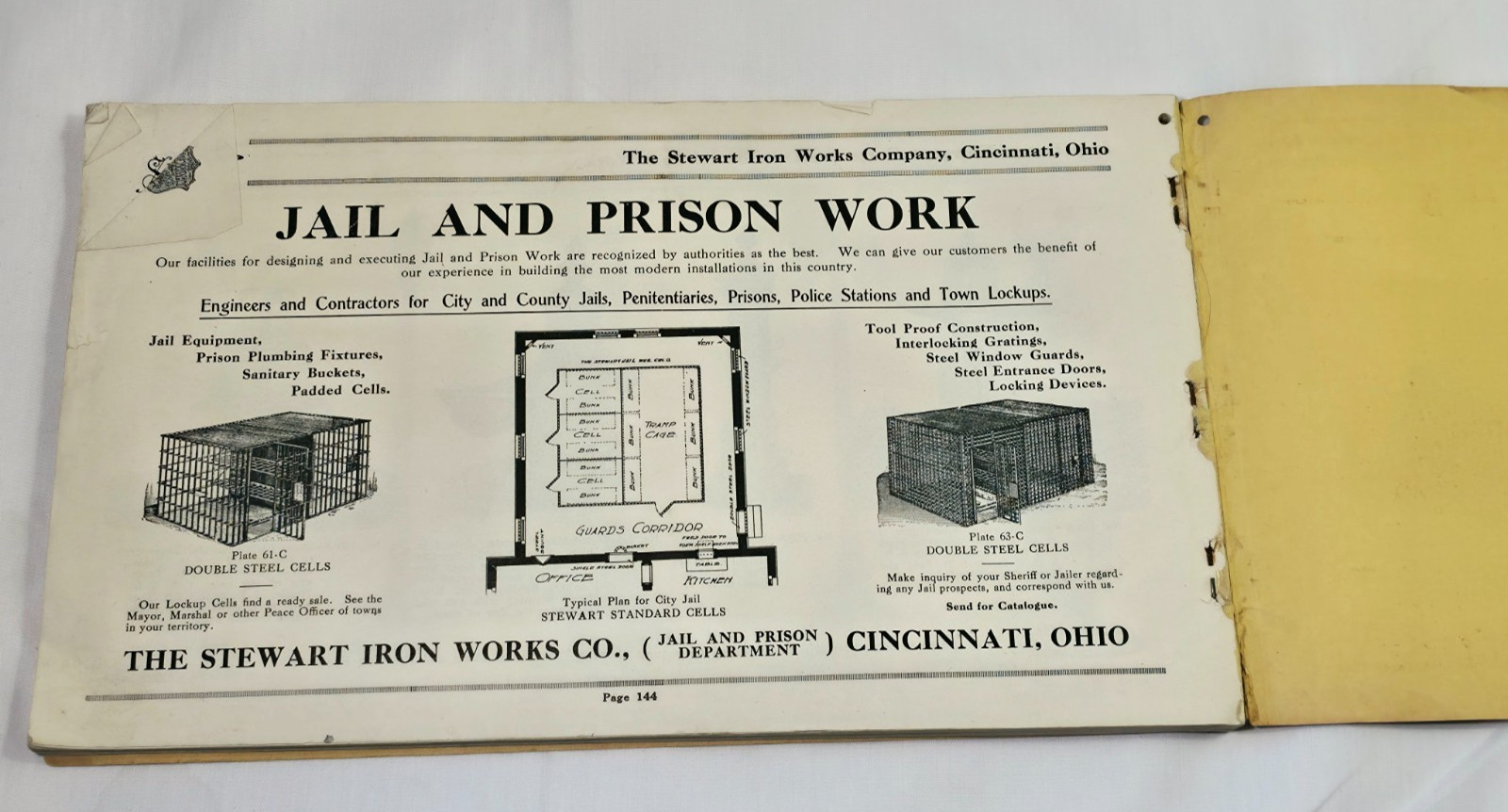 1917 Stewart Iron Works Catalog 50-A Fence Gates Ornamental Iron Cincinnati